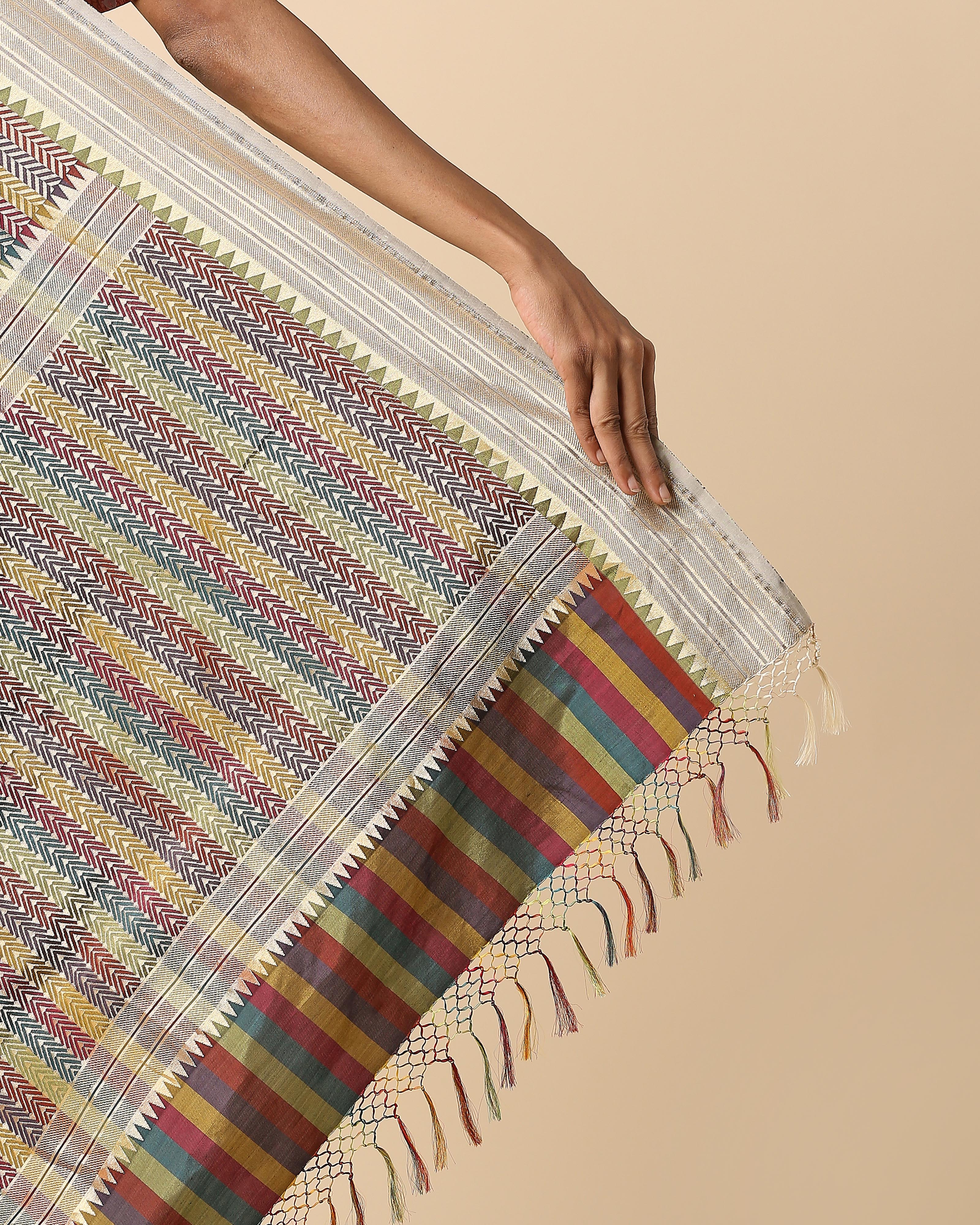 Papiya Banarasi Cutwork Silk Saree