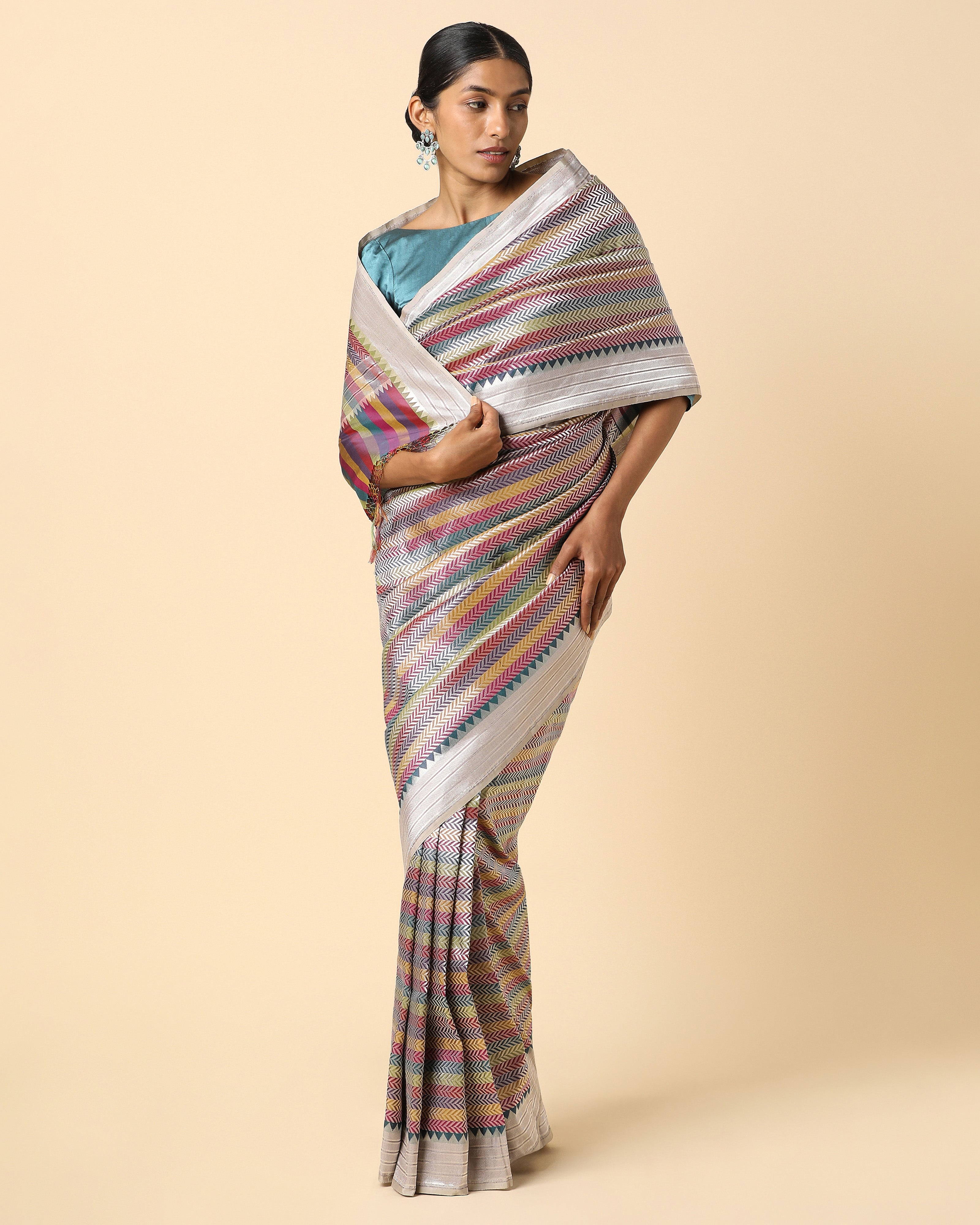 Papiya Banarasi Cutwork Silk Saree