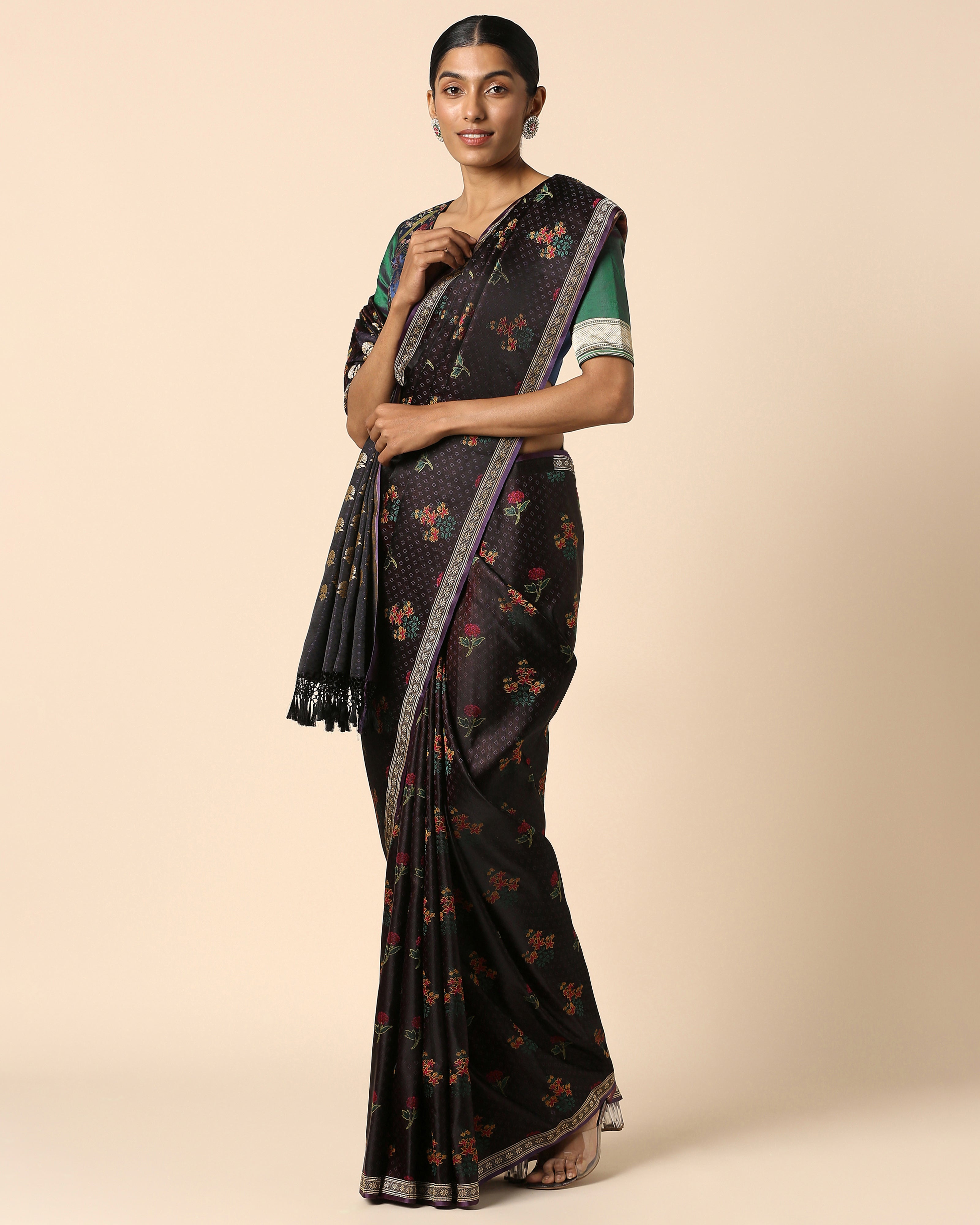 Shamiksha Banarasi Tanchoi And Kadwa Silk Saree