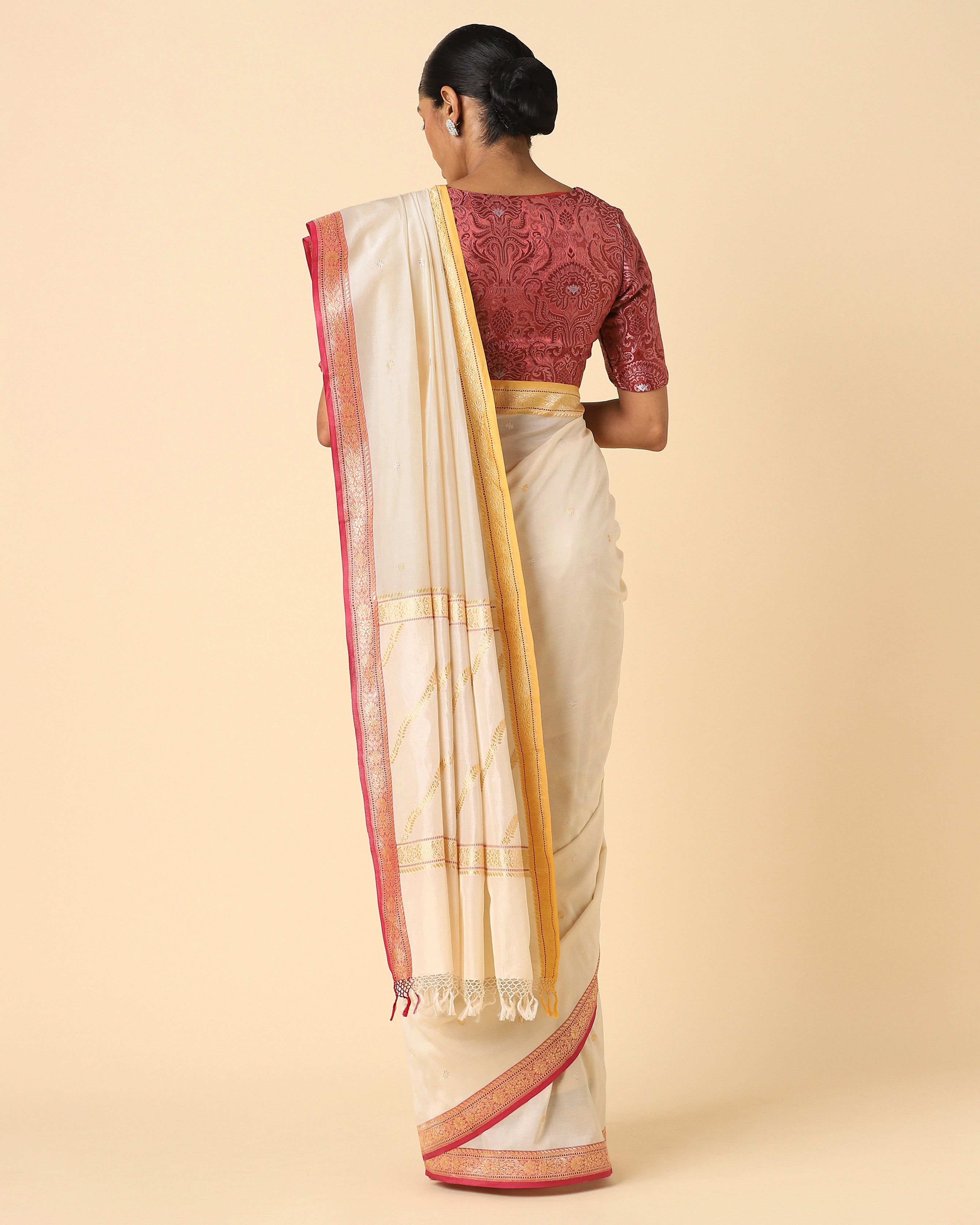 Acala Banarasi Kadwa Cotton Saree