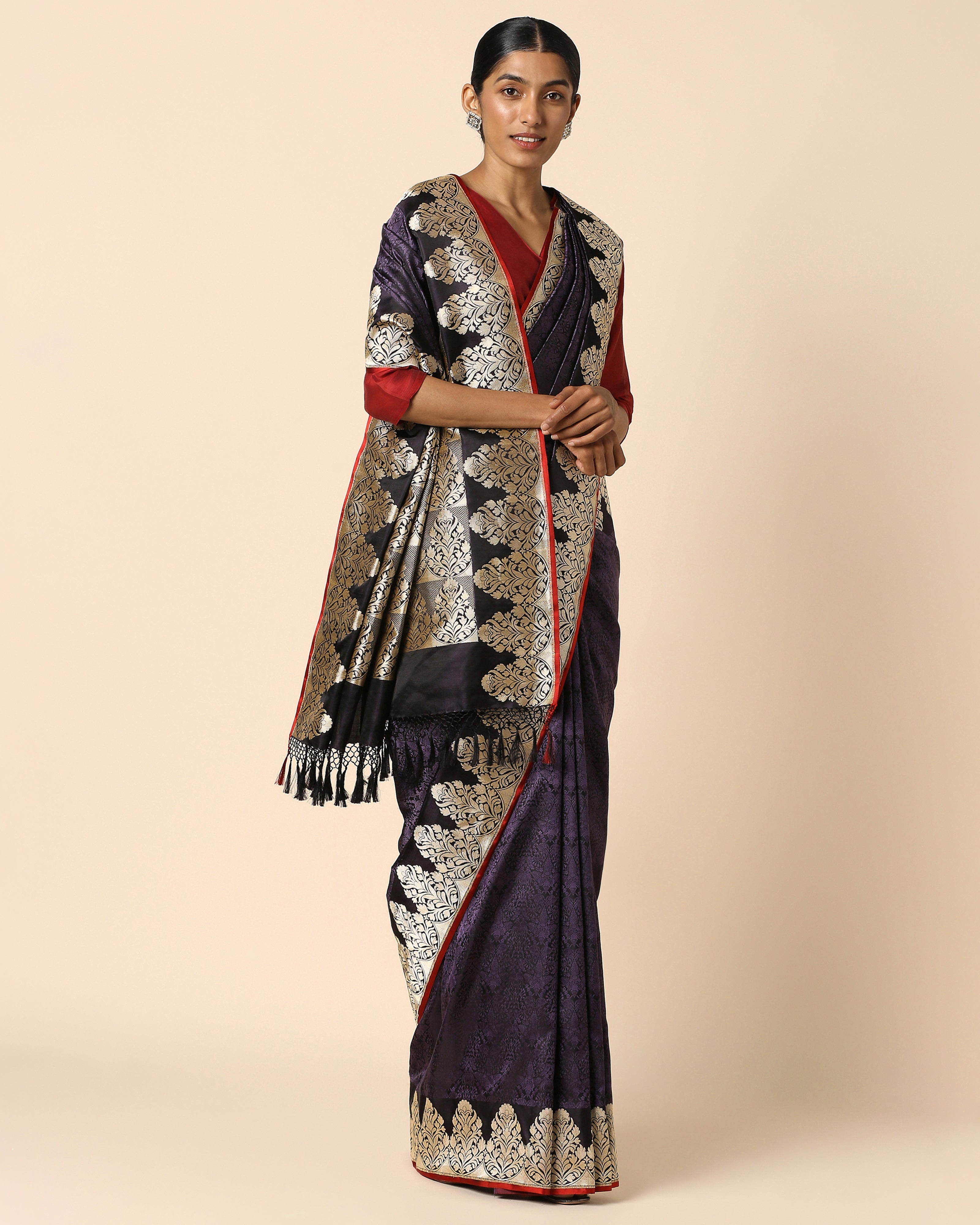 Tvarita Banarasi Tanchoi And Kadwa Silk Saree