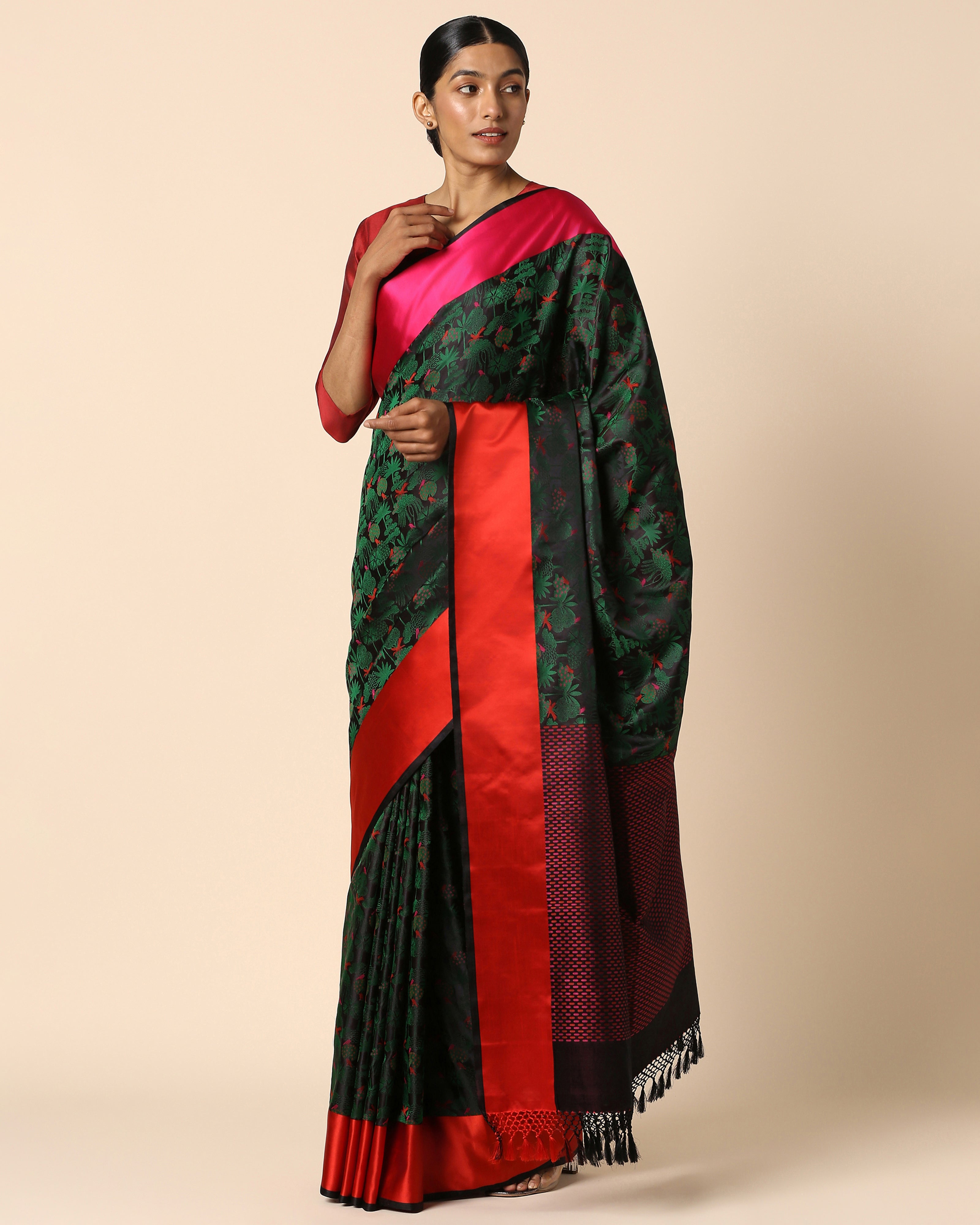 Ananta Banarasi Tanchoi Silk Saree