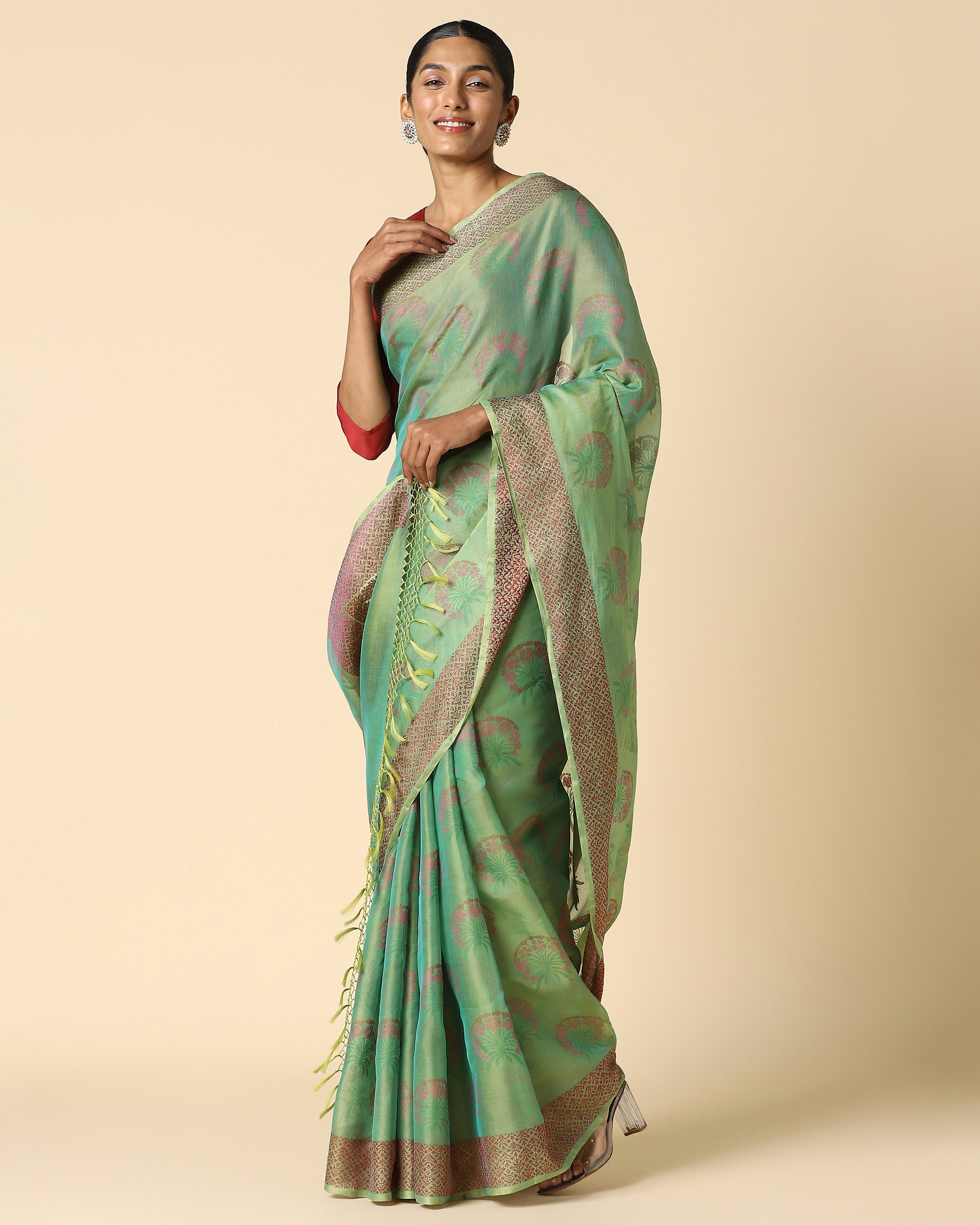 Anwitha Banarasi Jamdani Silk Cotton Saree