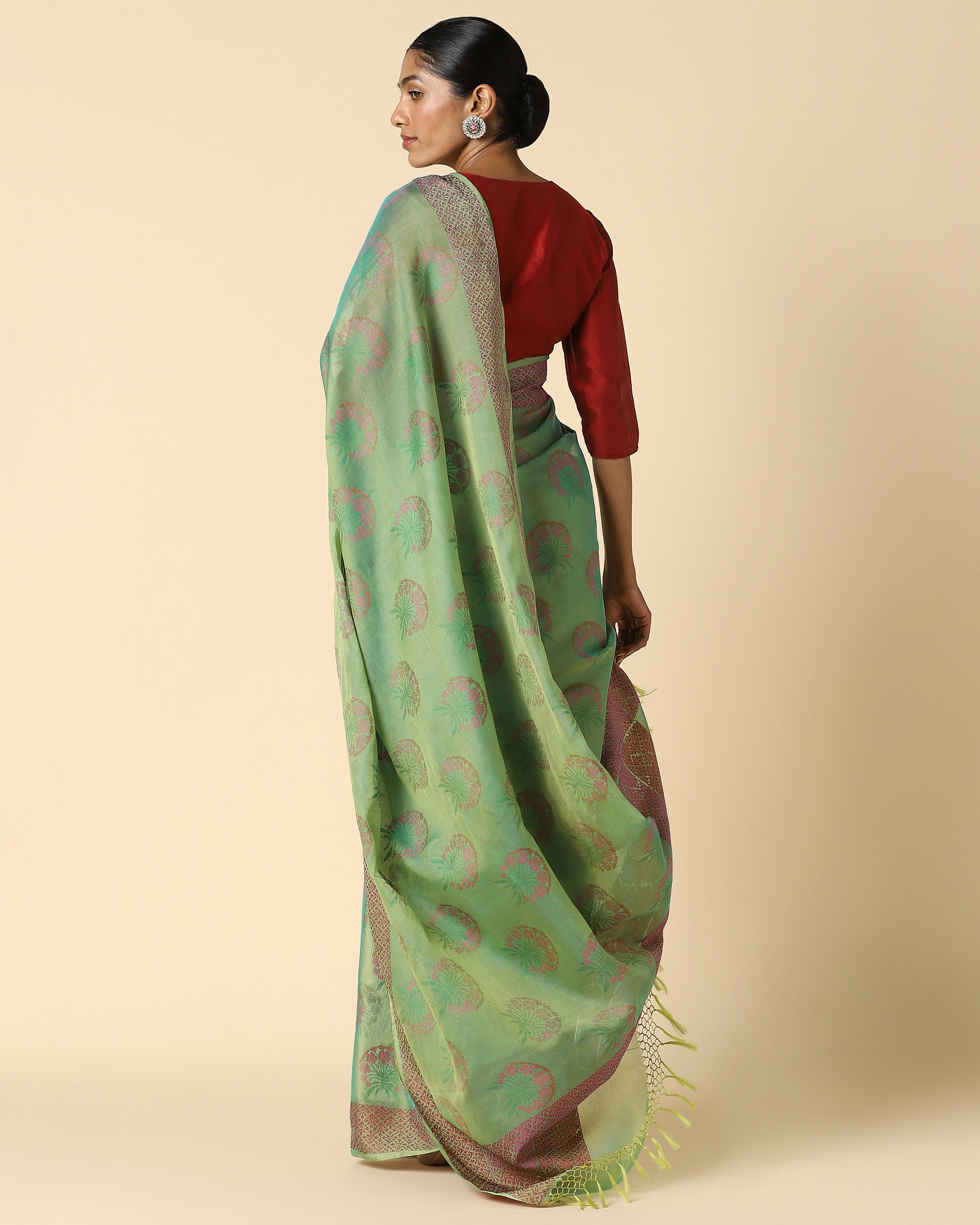 Anwitha Banarasi Jamdani Silk Cotton Saree