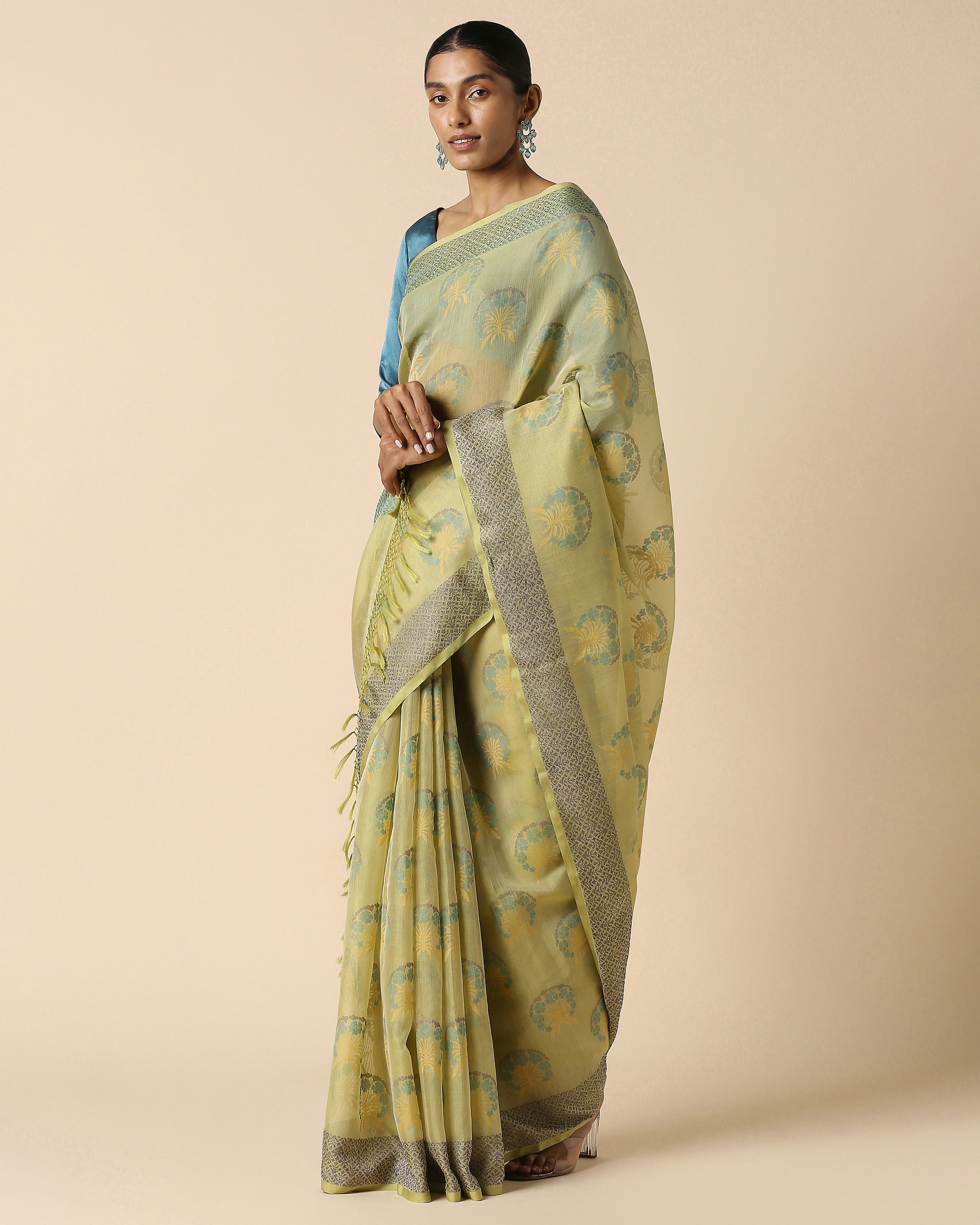 Anwitha Banarasi Jamdani Silk Cotton Saree