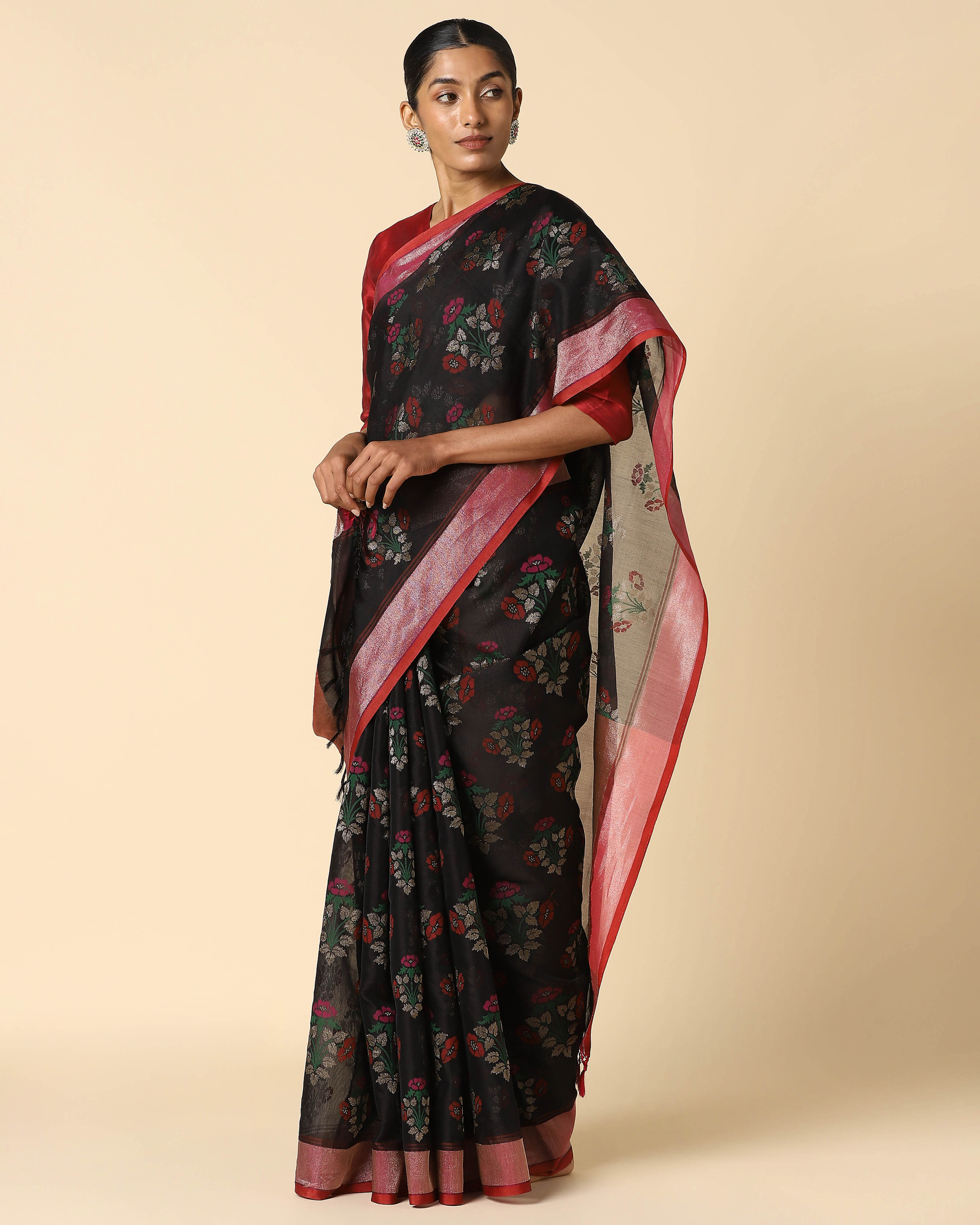 Bhavini Banarasi Jamdani Silk Cotton Saree