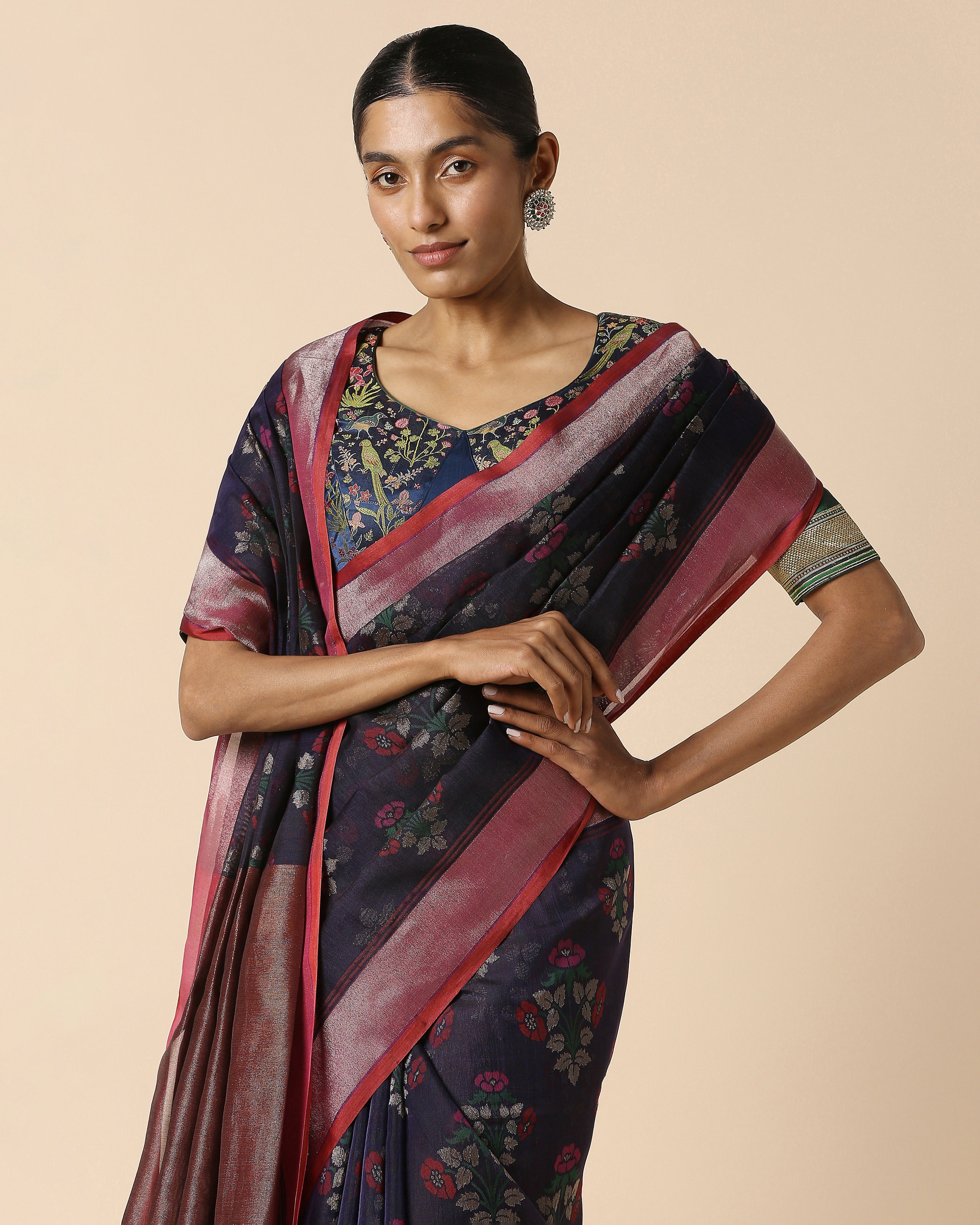 Bhavini Banarasi Jamdani Silk Cotton Saree