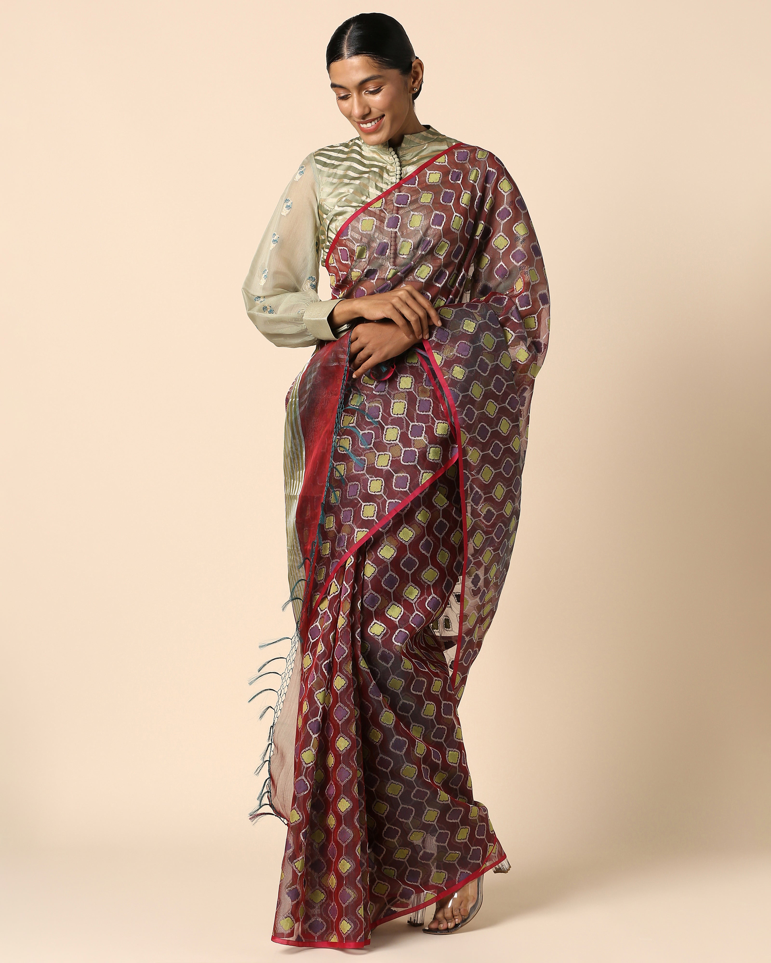 Purala Banarasi Jamdani Silk Cotton Saree