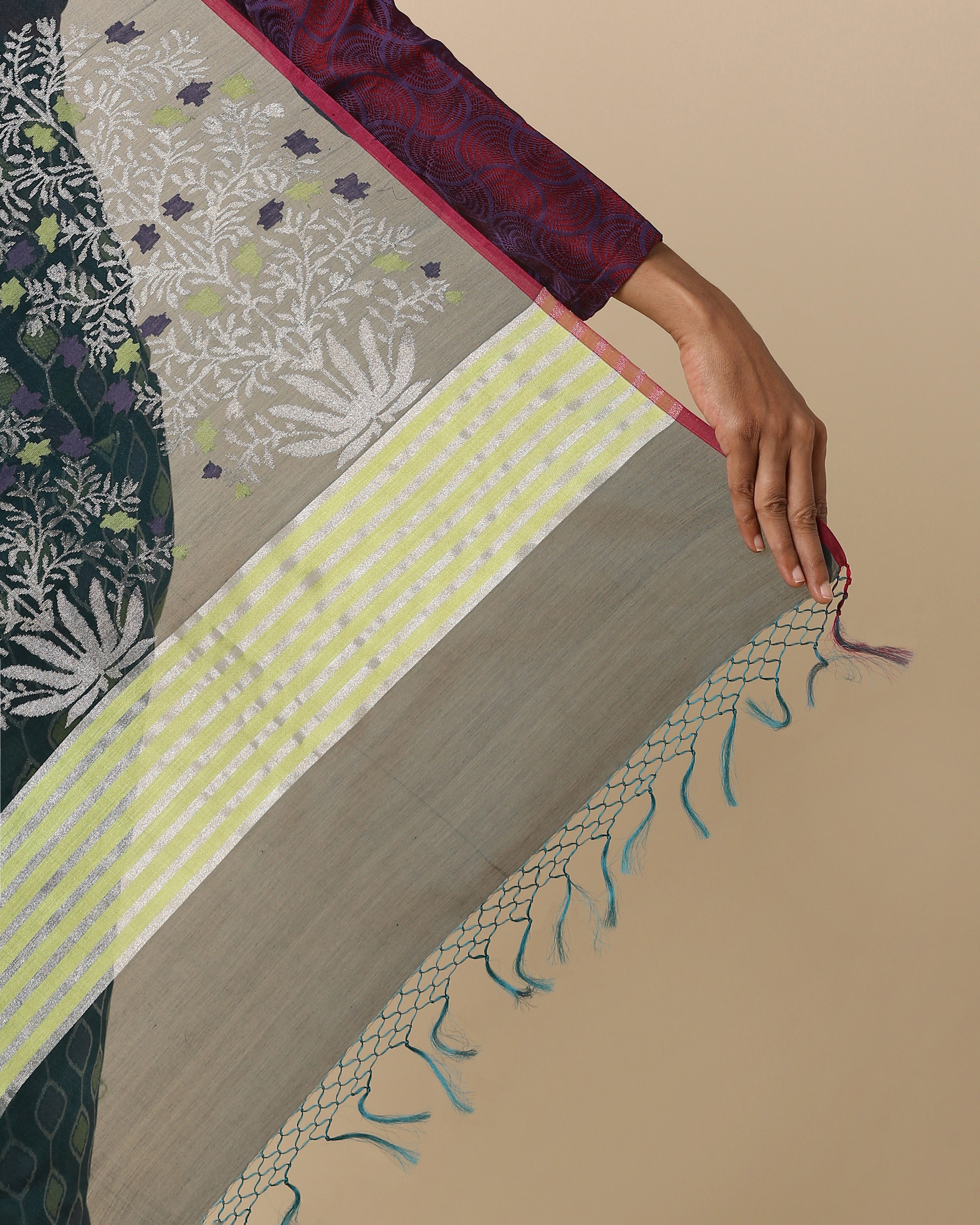 Purala Banarasi Jamdani Silk Cotton Saree