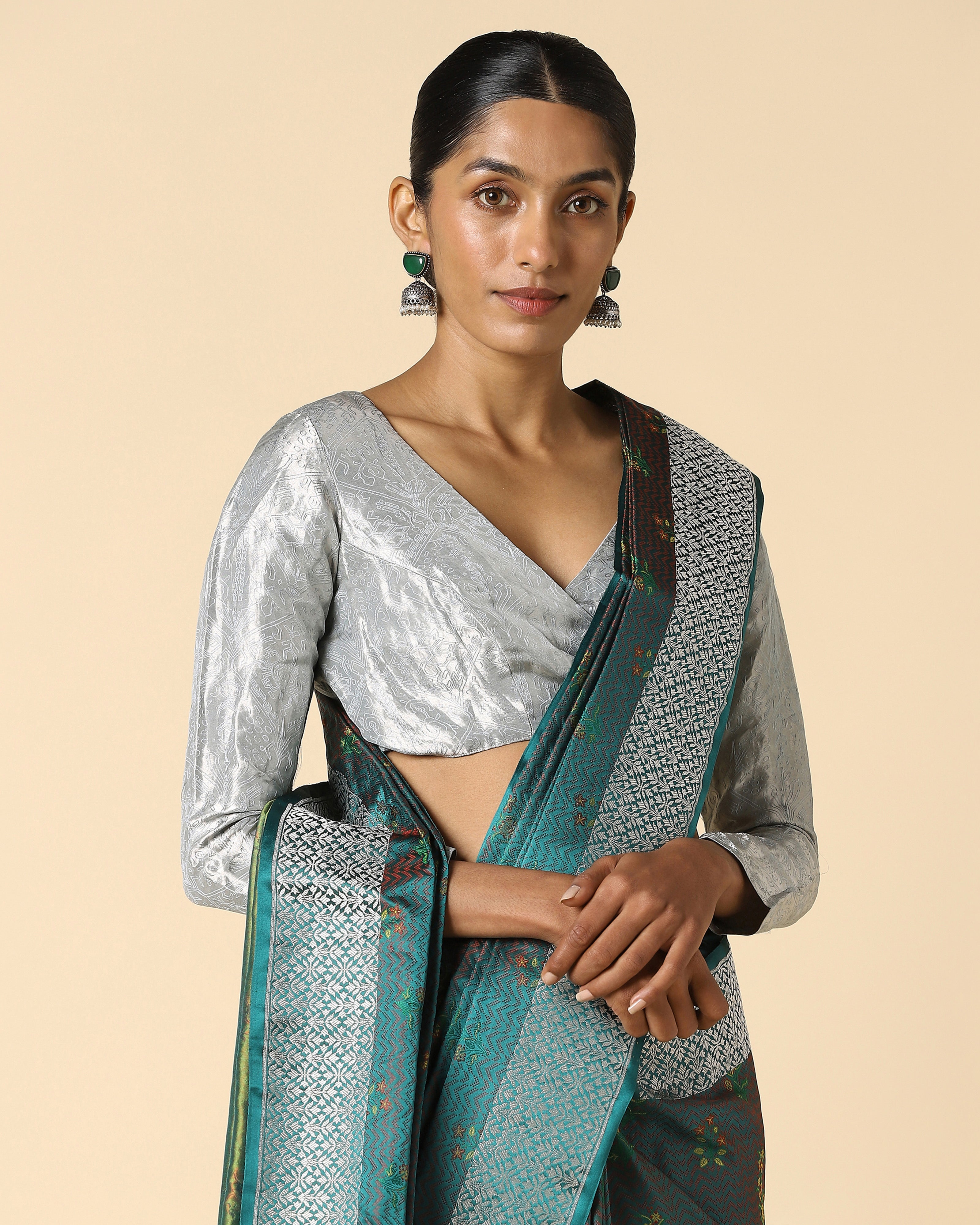 Santati Banarasi Tanchoi And Kadwa Silk Saree
