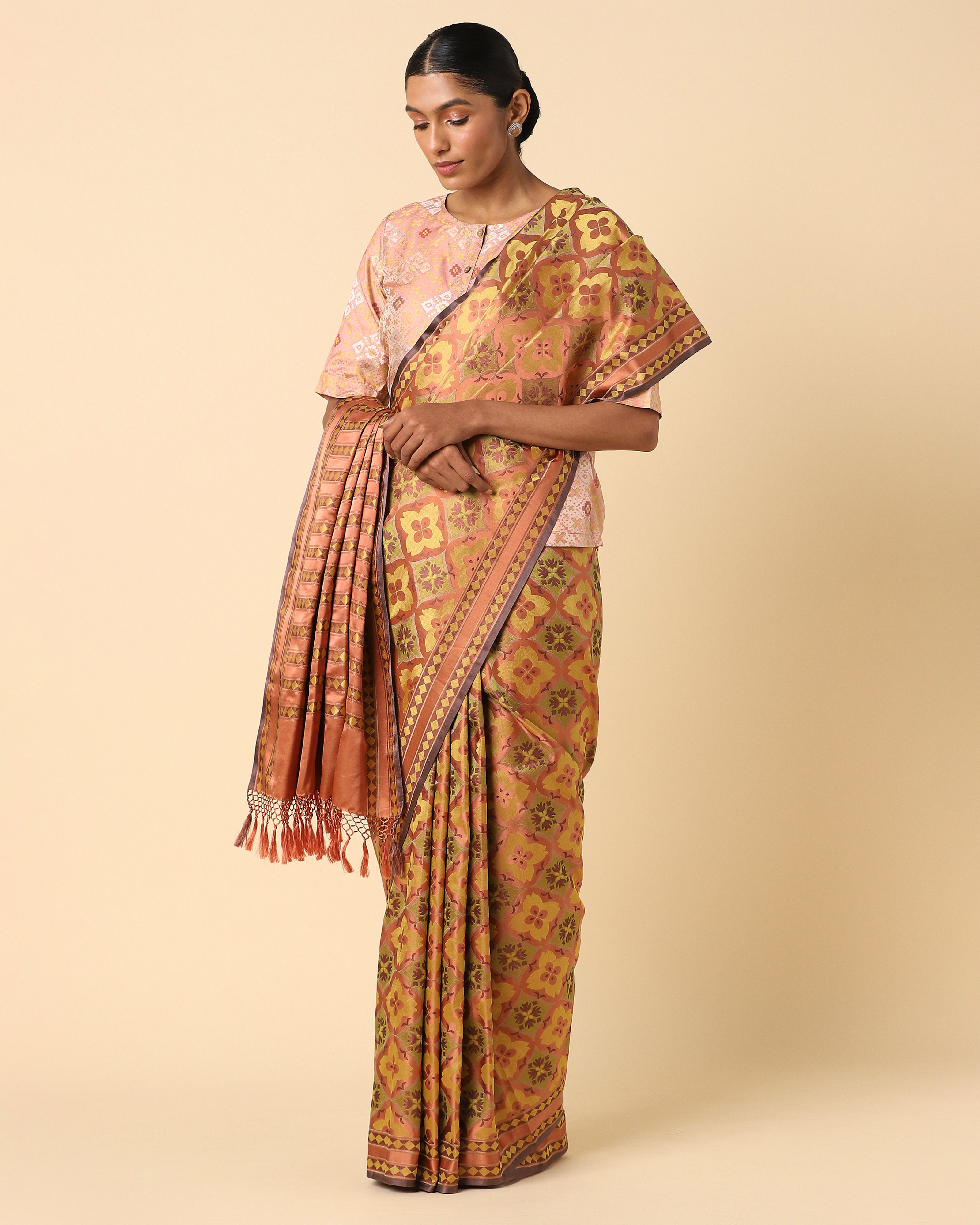 Shayma Banarasi Tanchoi Silk Saree