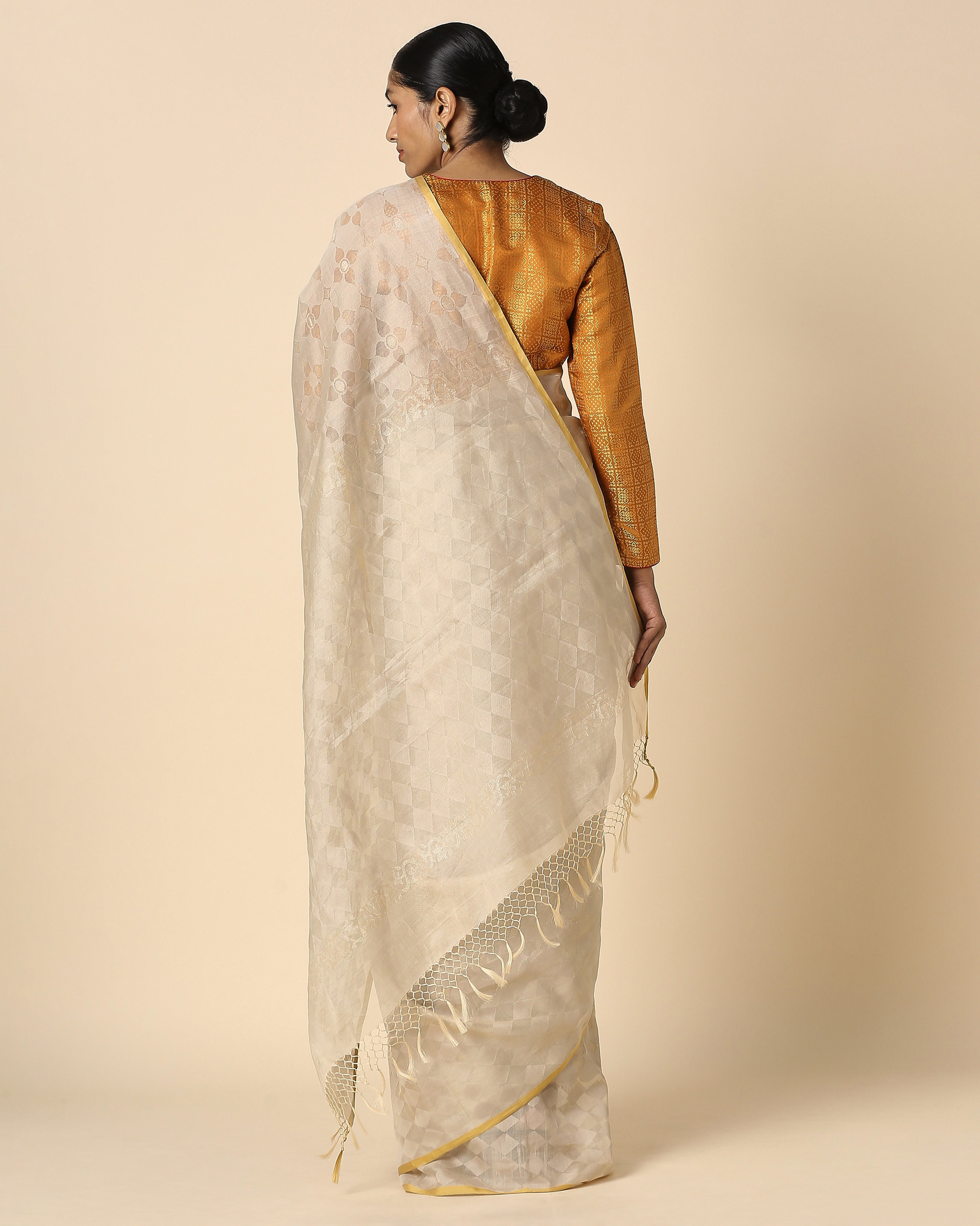 Virama Banarasi Jamdani Silk Cotton Saree