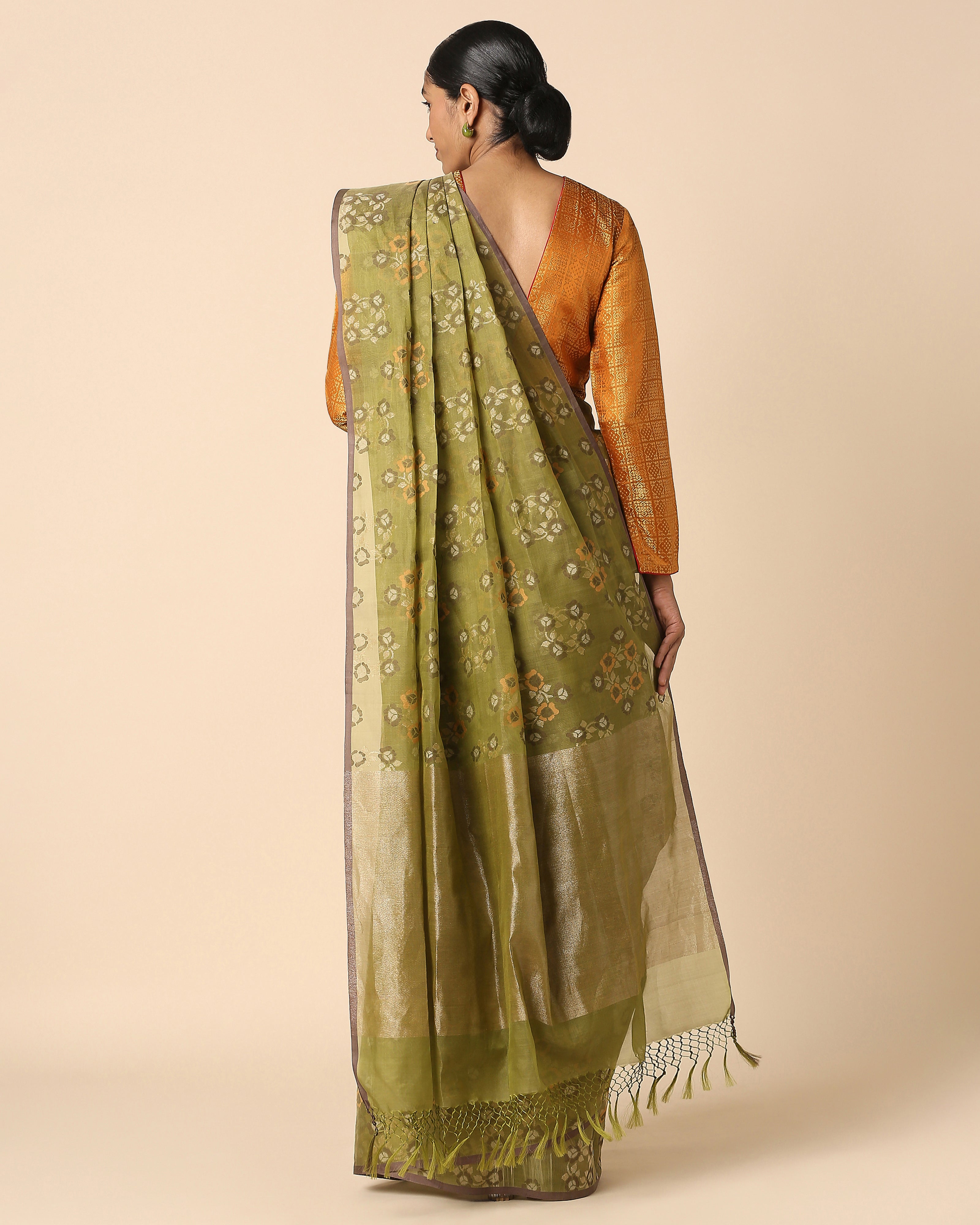Aja Banarasi Jamdani Silk Cotton Saree