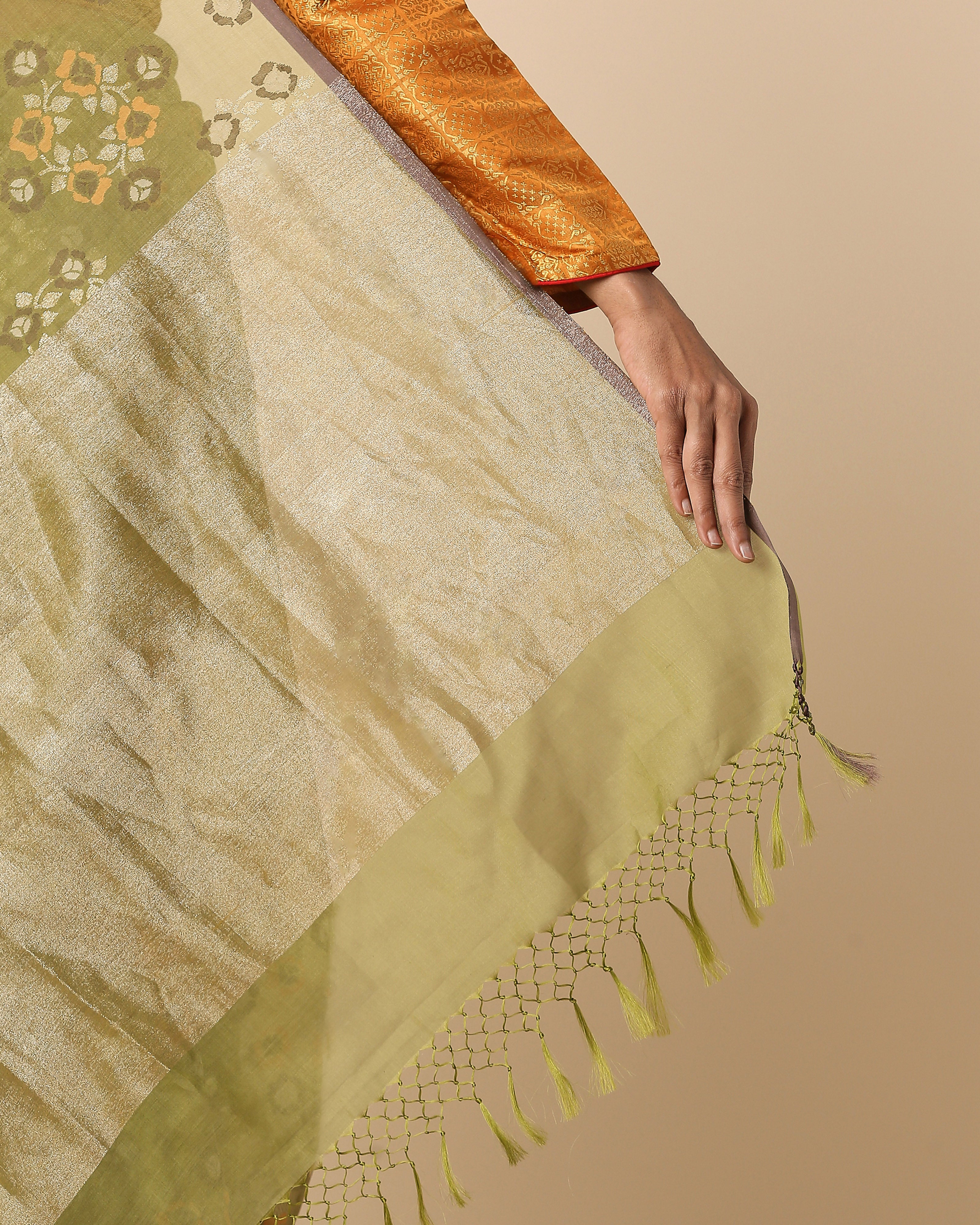 Aja Banarasi Jamdani Silk Cotton Saree