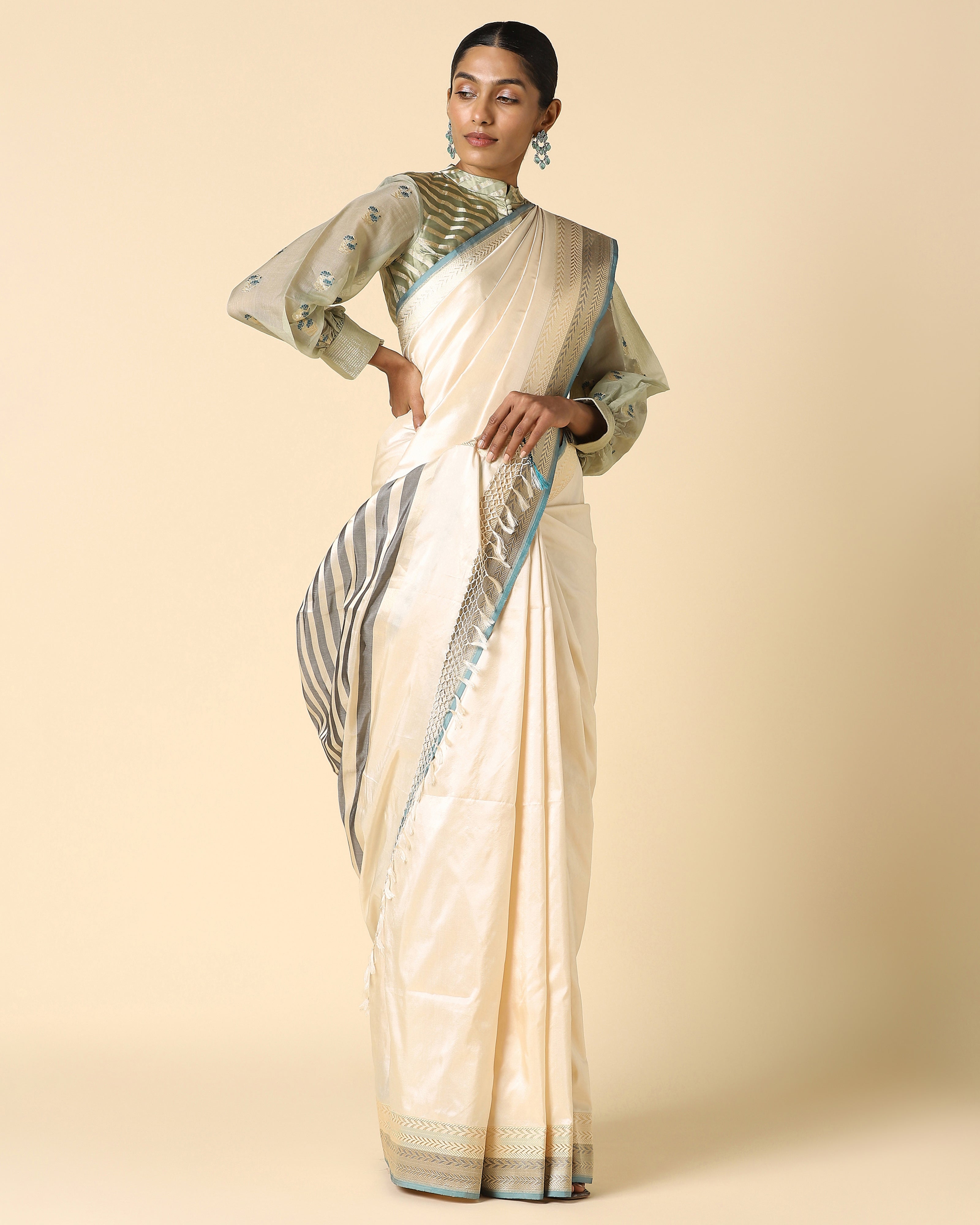 Ujjala Banarasi Kadwa Silk Saree