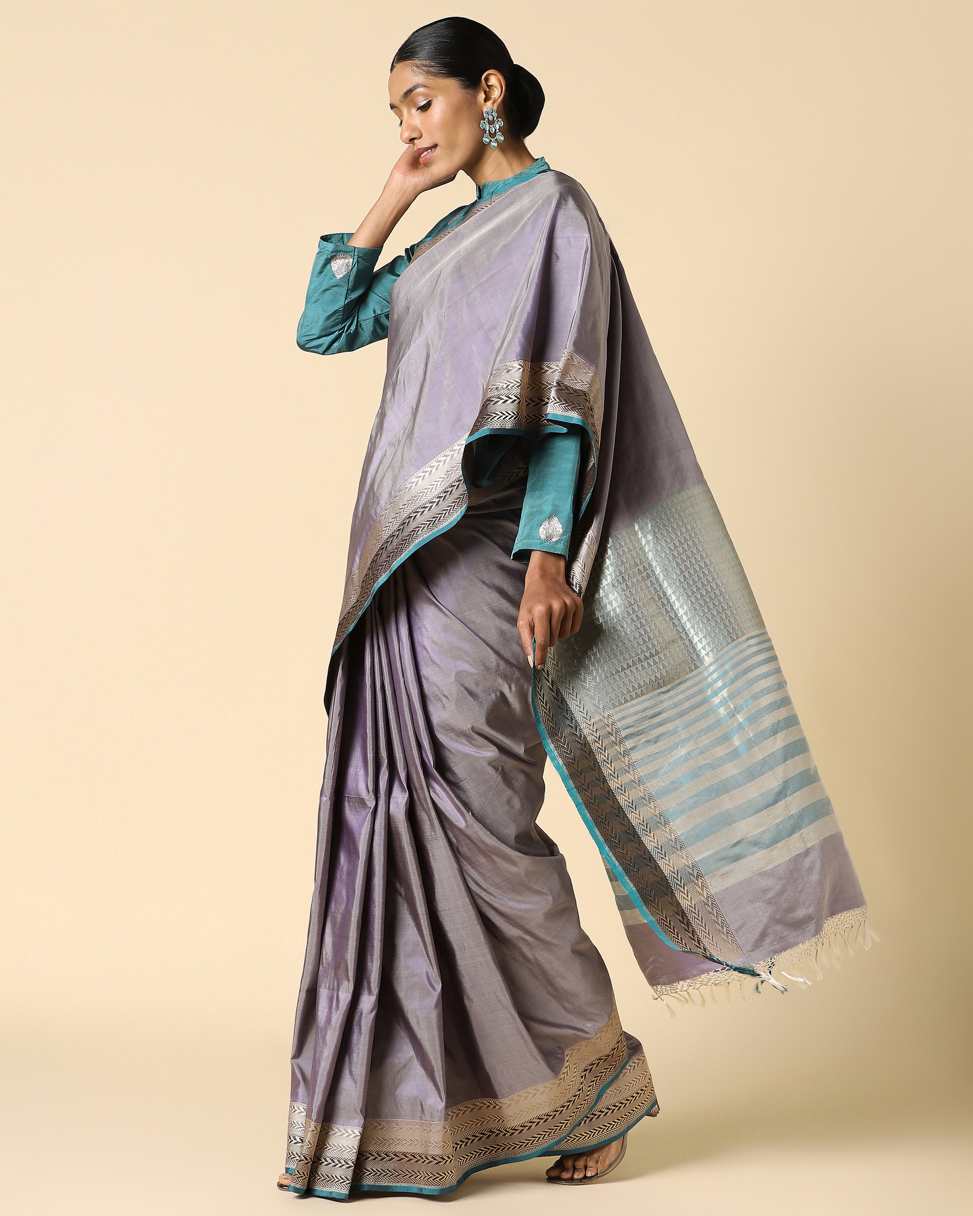 Ujjala Banarasi Kadwa Silk Saree