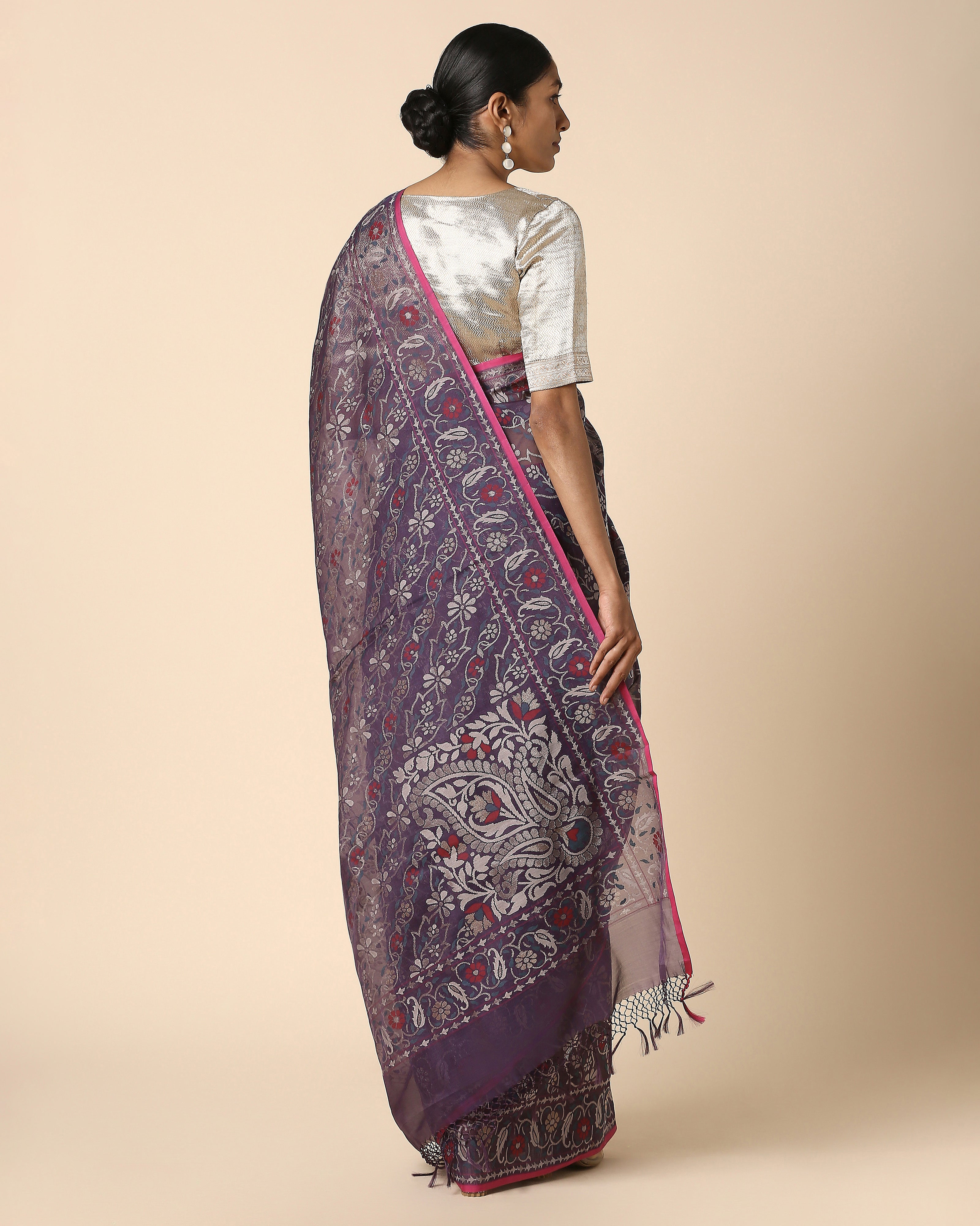 Mahil Banarasi Jamdani Silk Cotton Saree
