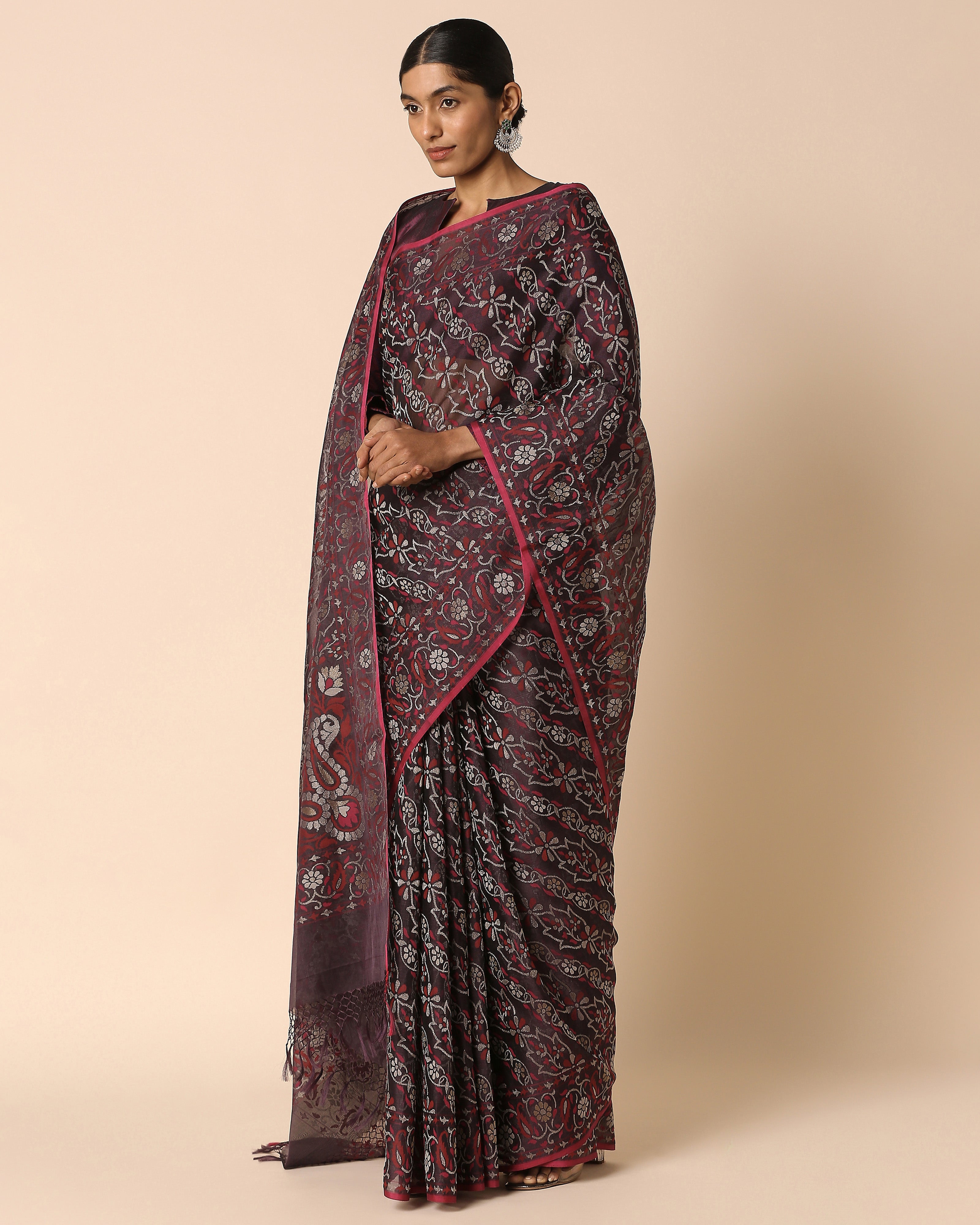 Mahil Banarasi Jamdani Silk Cotton Saree