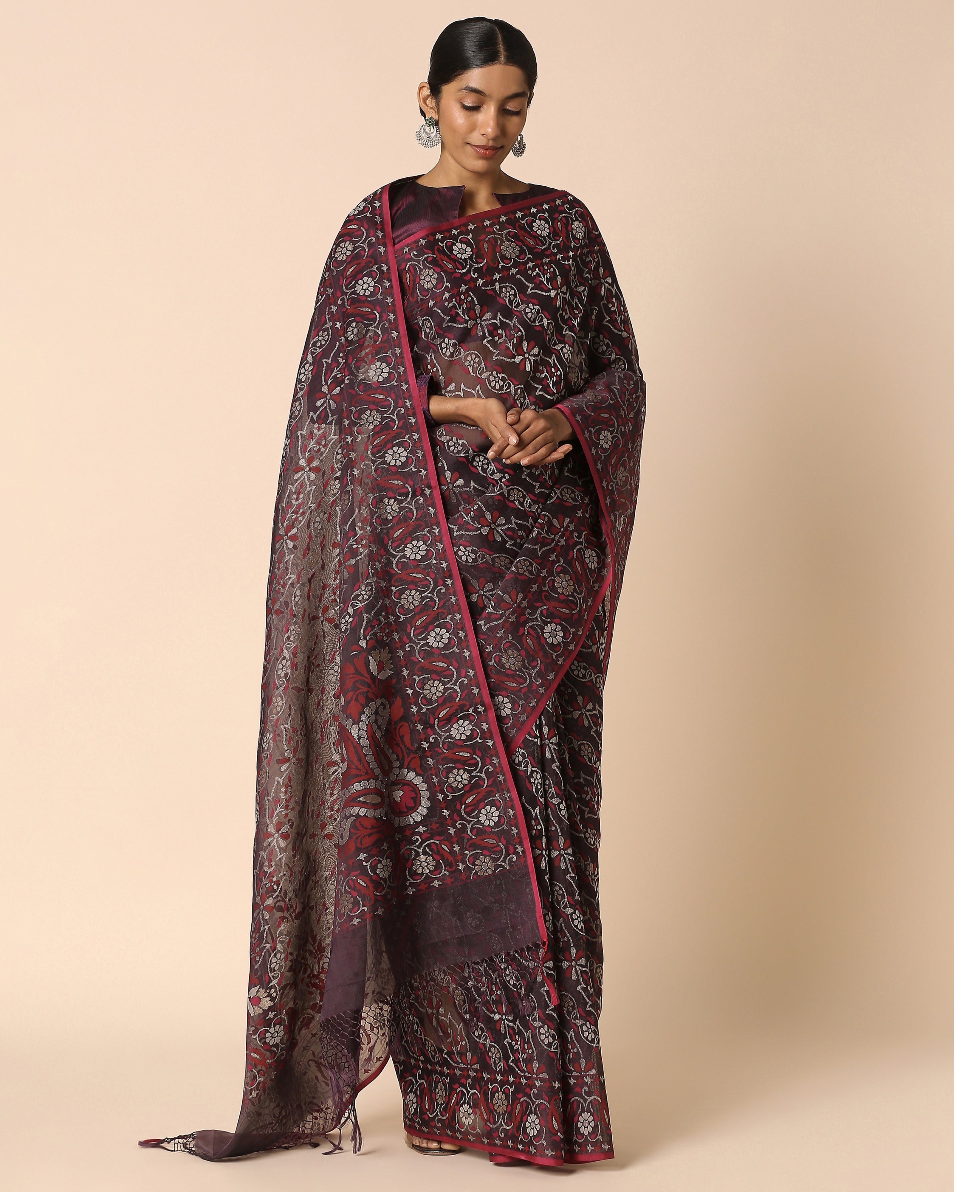 Mahil Banarasi Jamdani Silk Cotton Saree