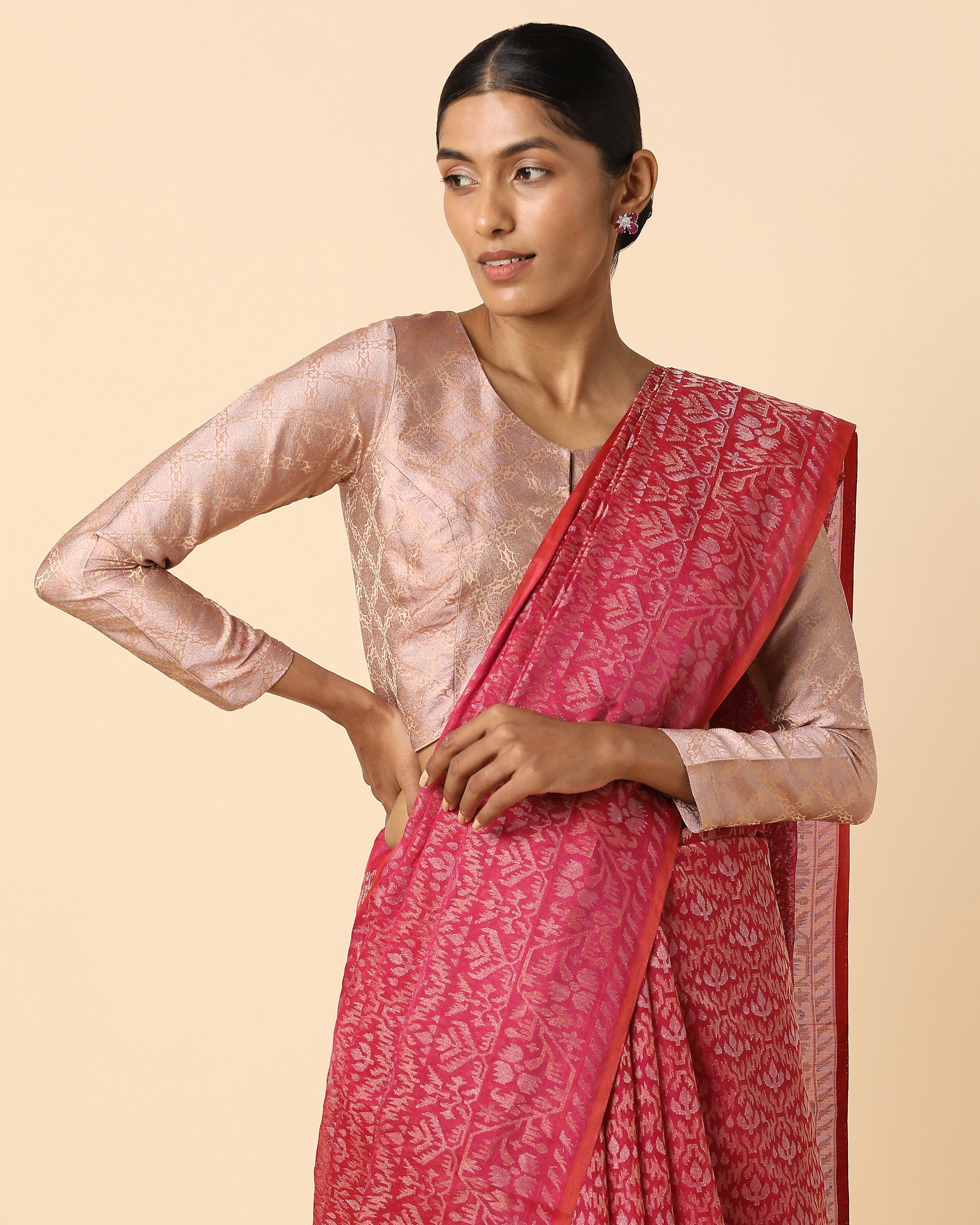 Aaiti Banarasi Jamdani Silk Cotton Saree