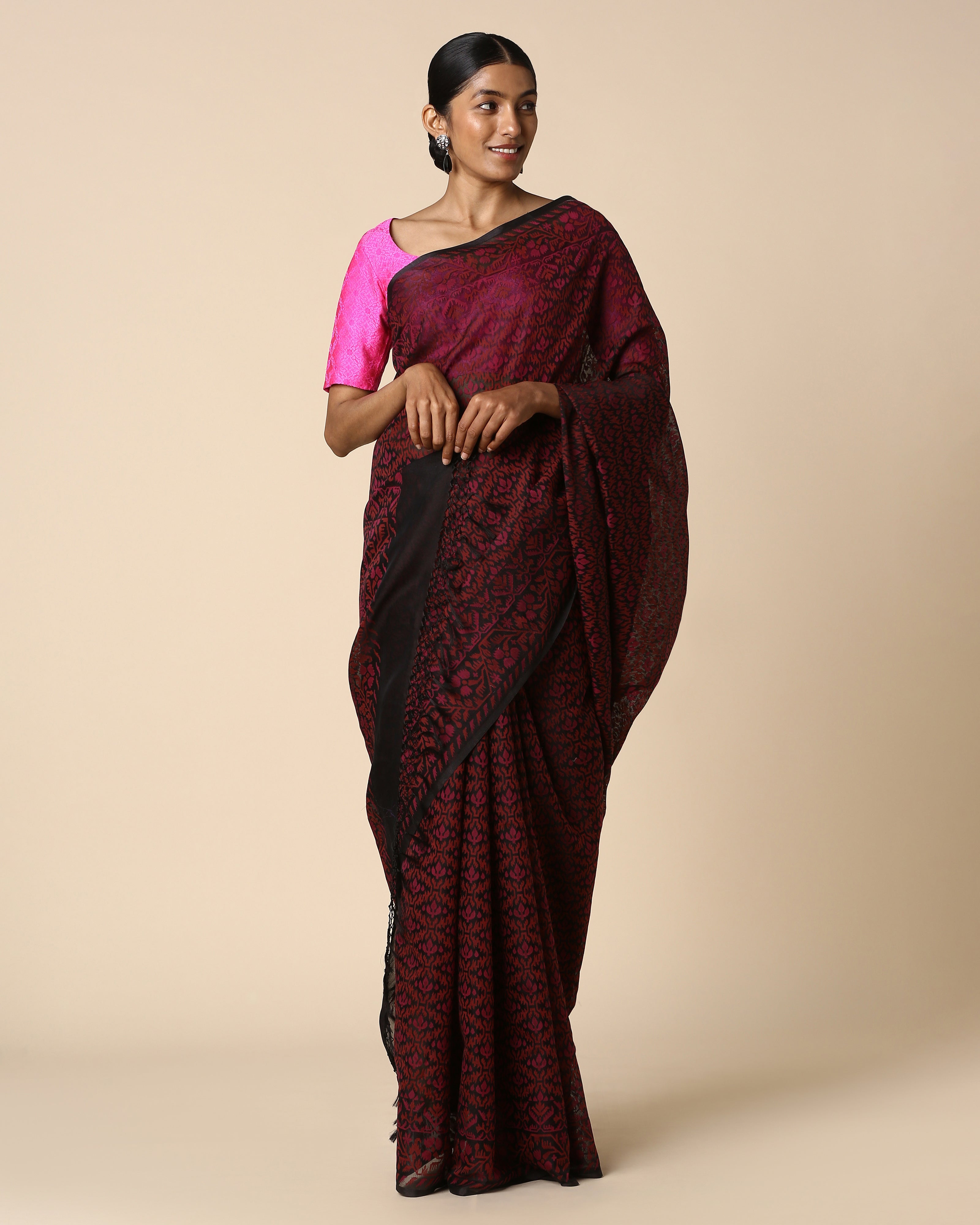 Aaiti Banarasi Jamdani Silk Cotton Saree