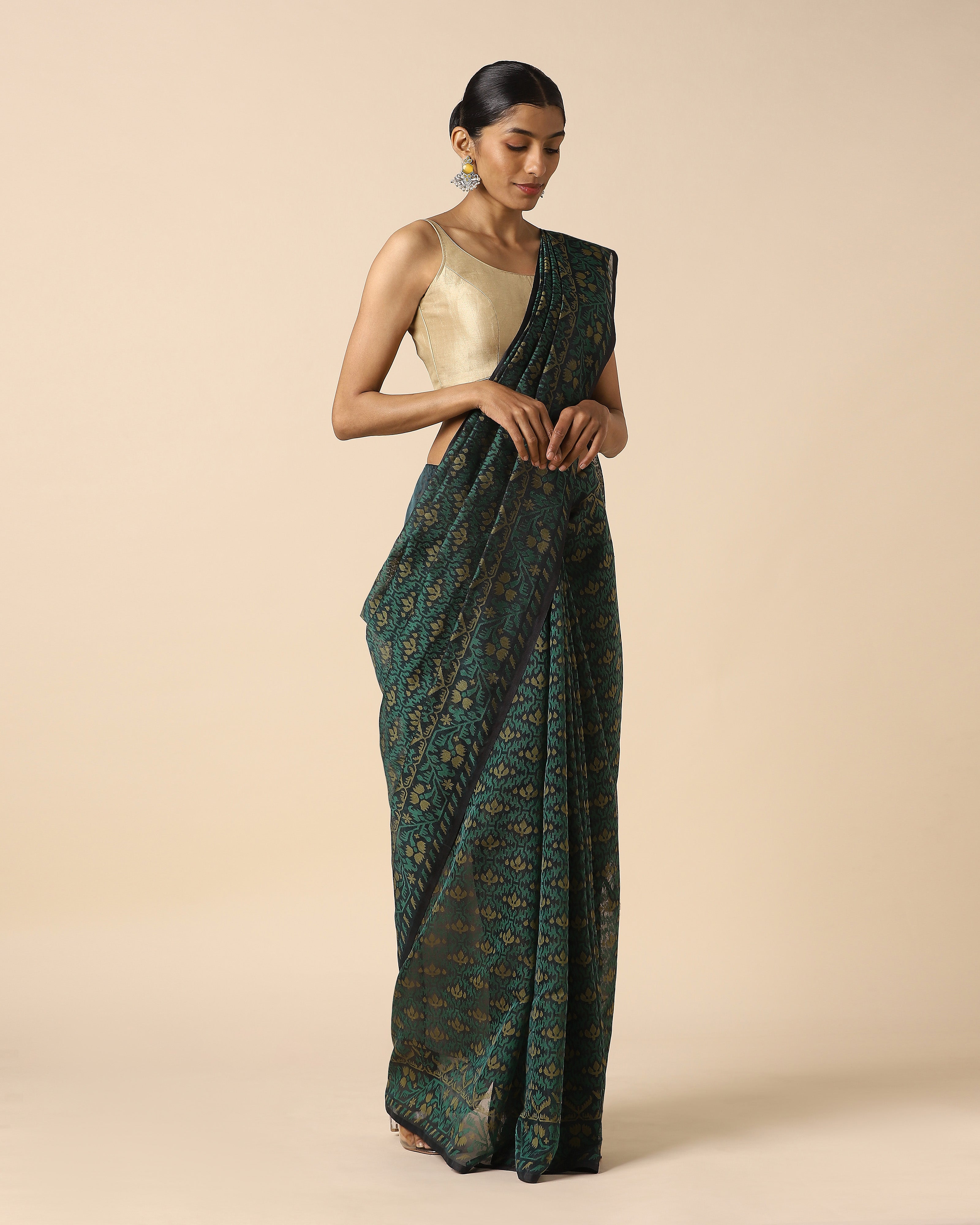 Aaiti Banarasi Jamdani Silk Cotton Saree