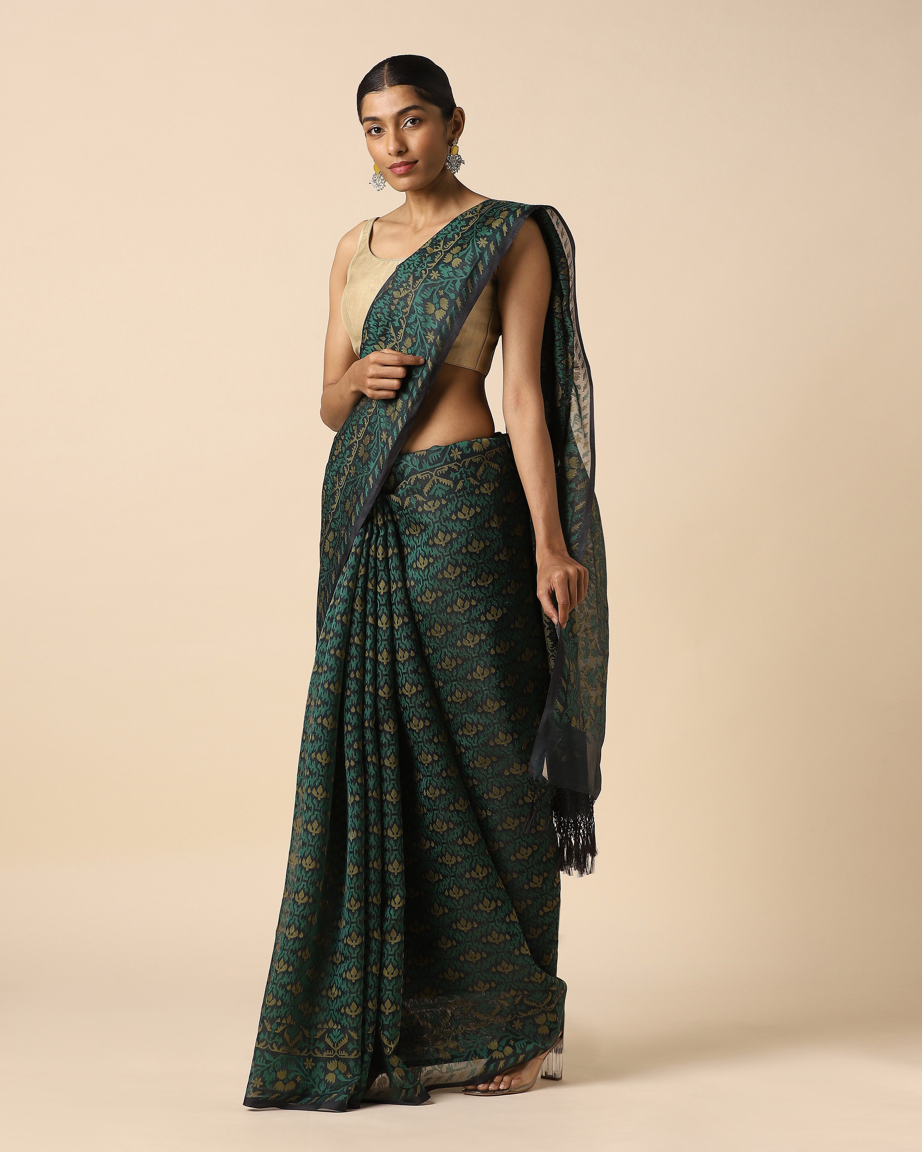 Aaiti Banarasi Jamdani Silk Cotton Saree