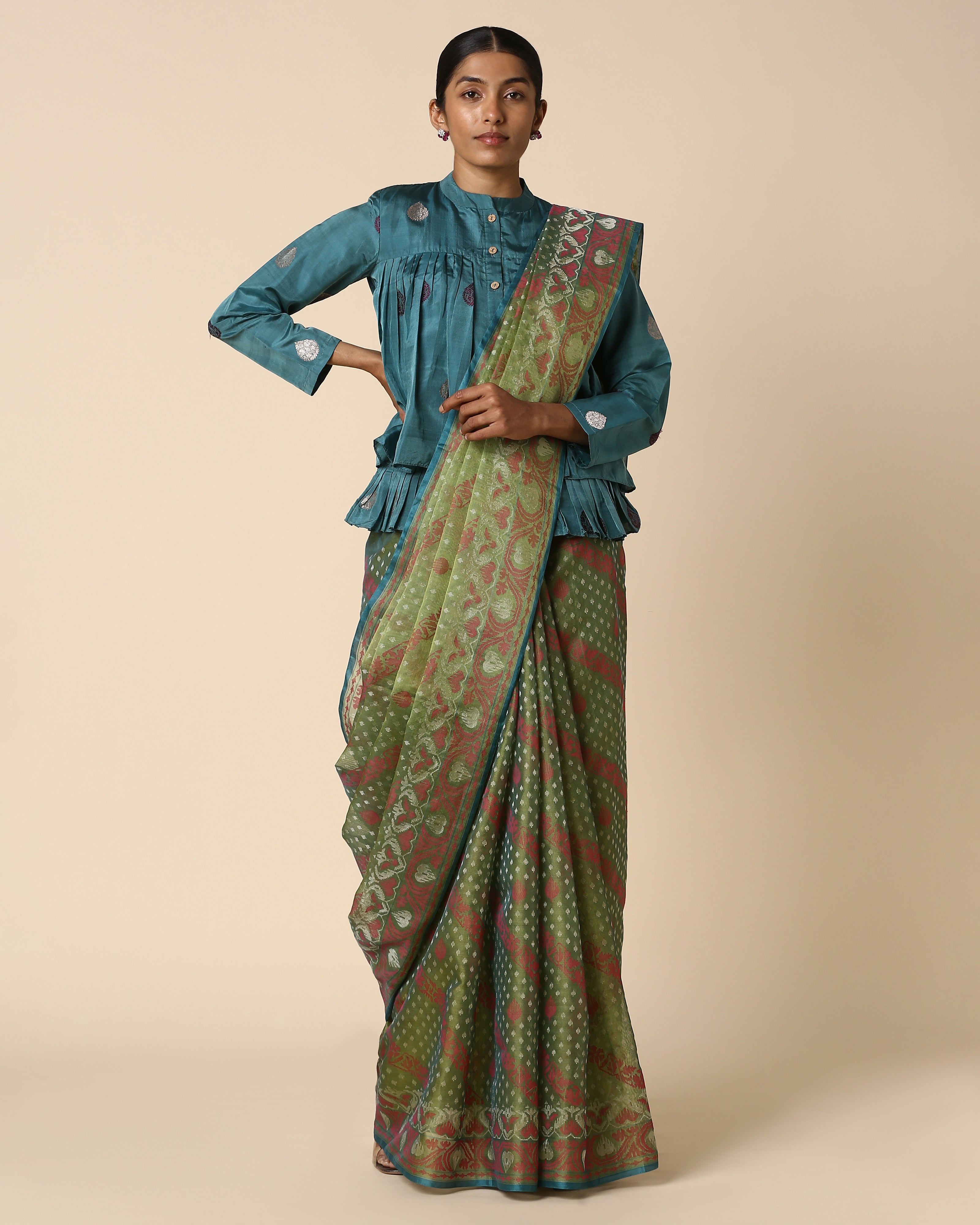 Oshi Banarasi Jamdani Silk Cotton Saree