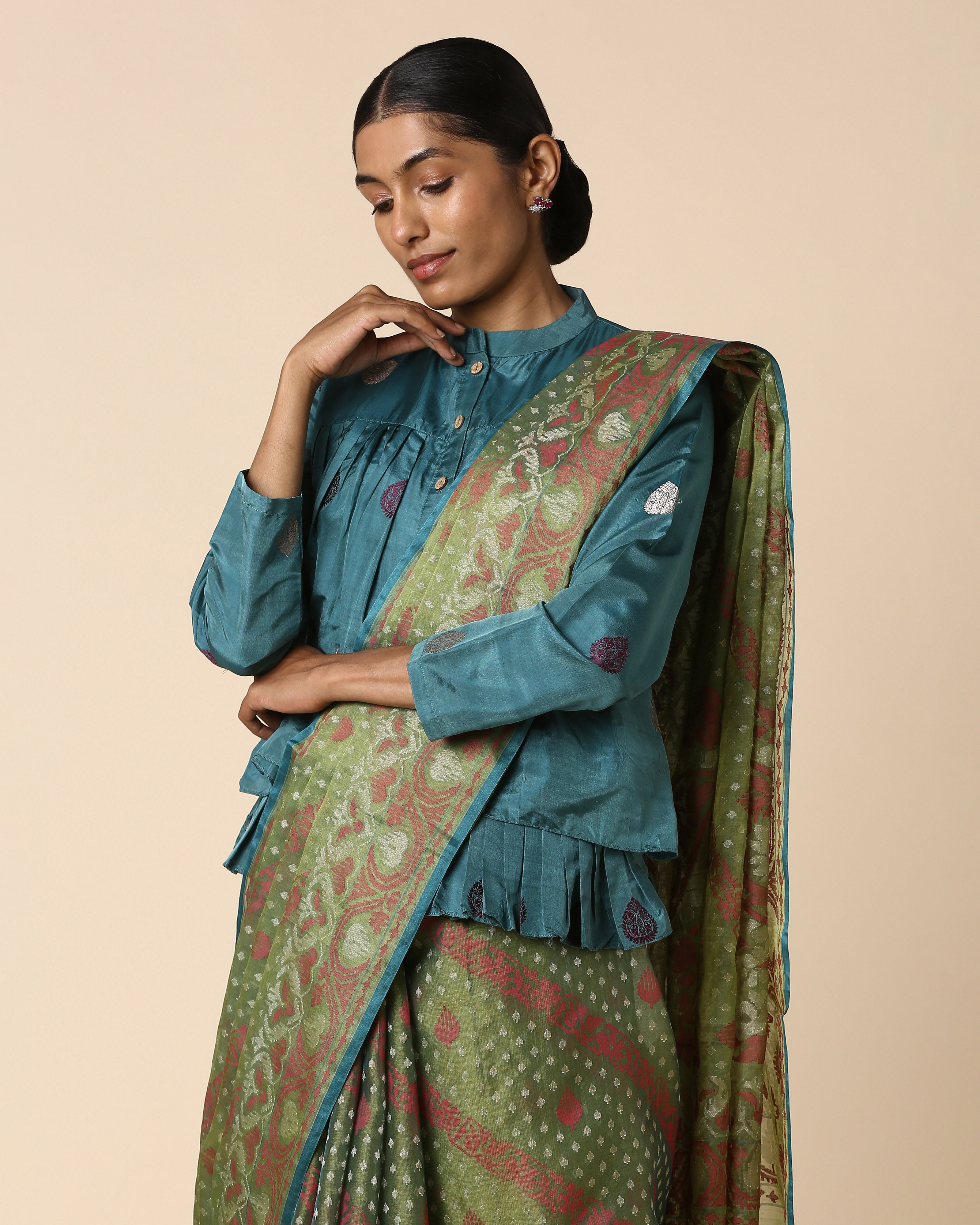 Oshi Banarasi Jamdani Silk Cotton Saree