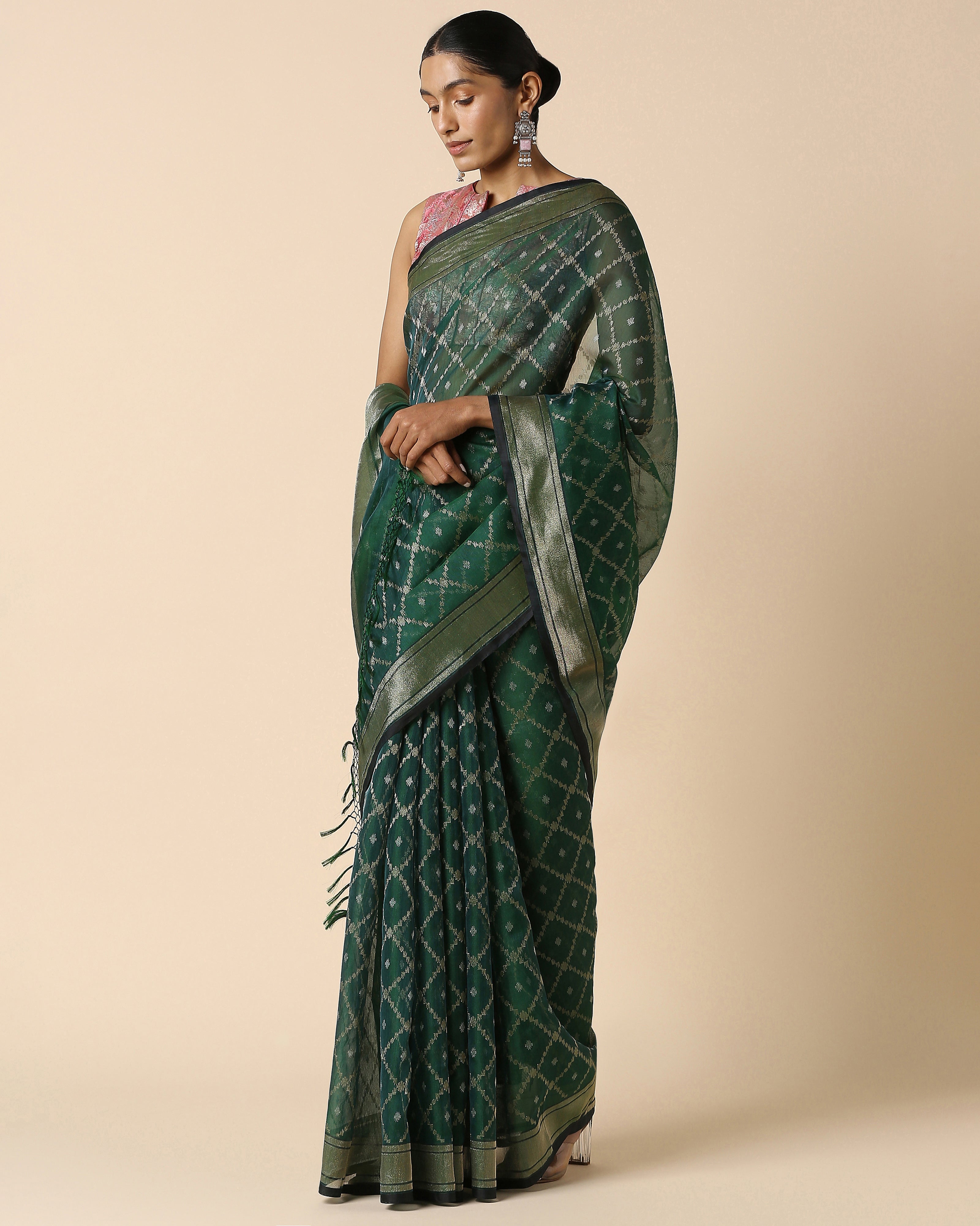 Urmi Banarasi Jamdani Silk Cotton Saree