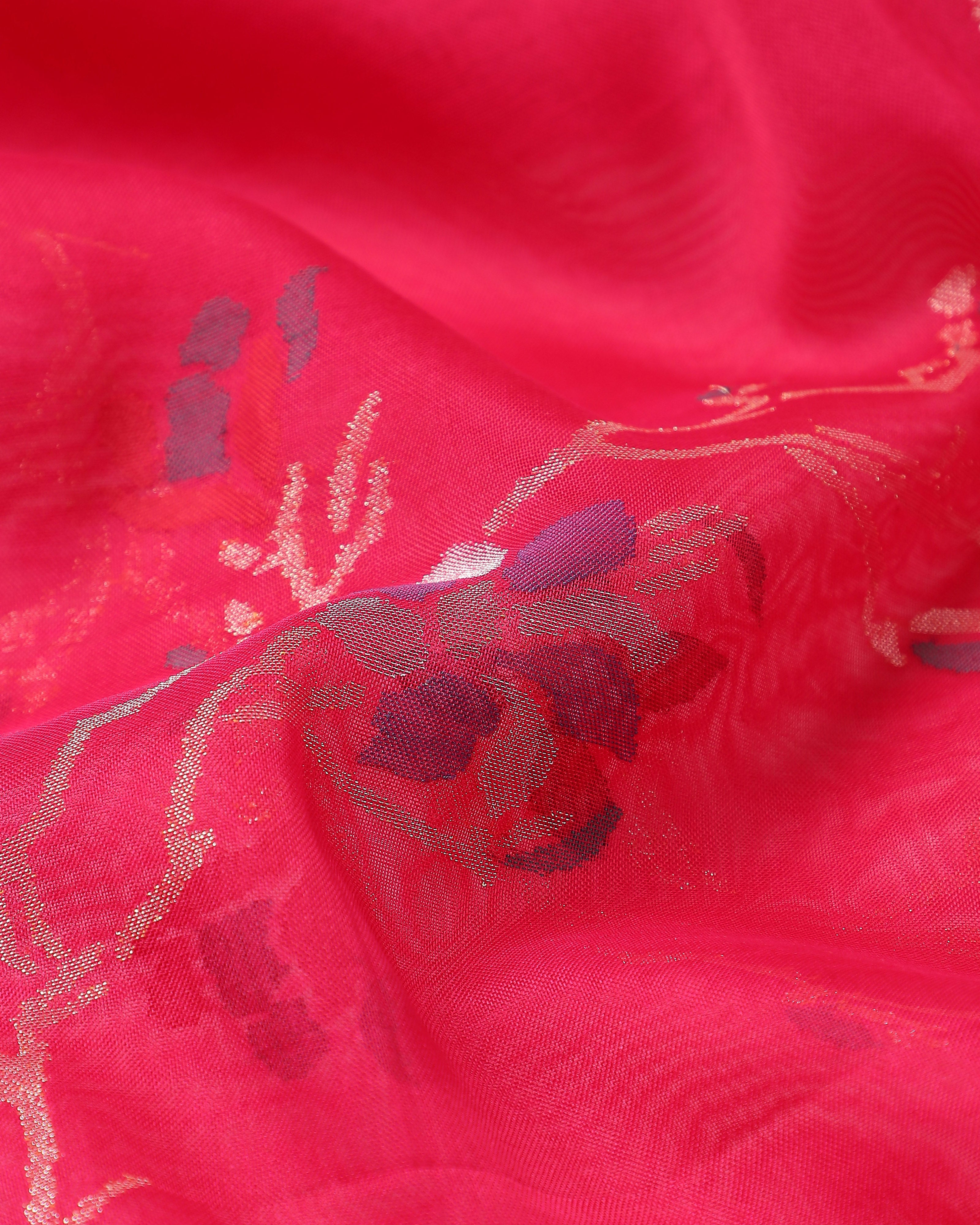Yali Banarasi Jamdani Silk Cotton Saree