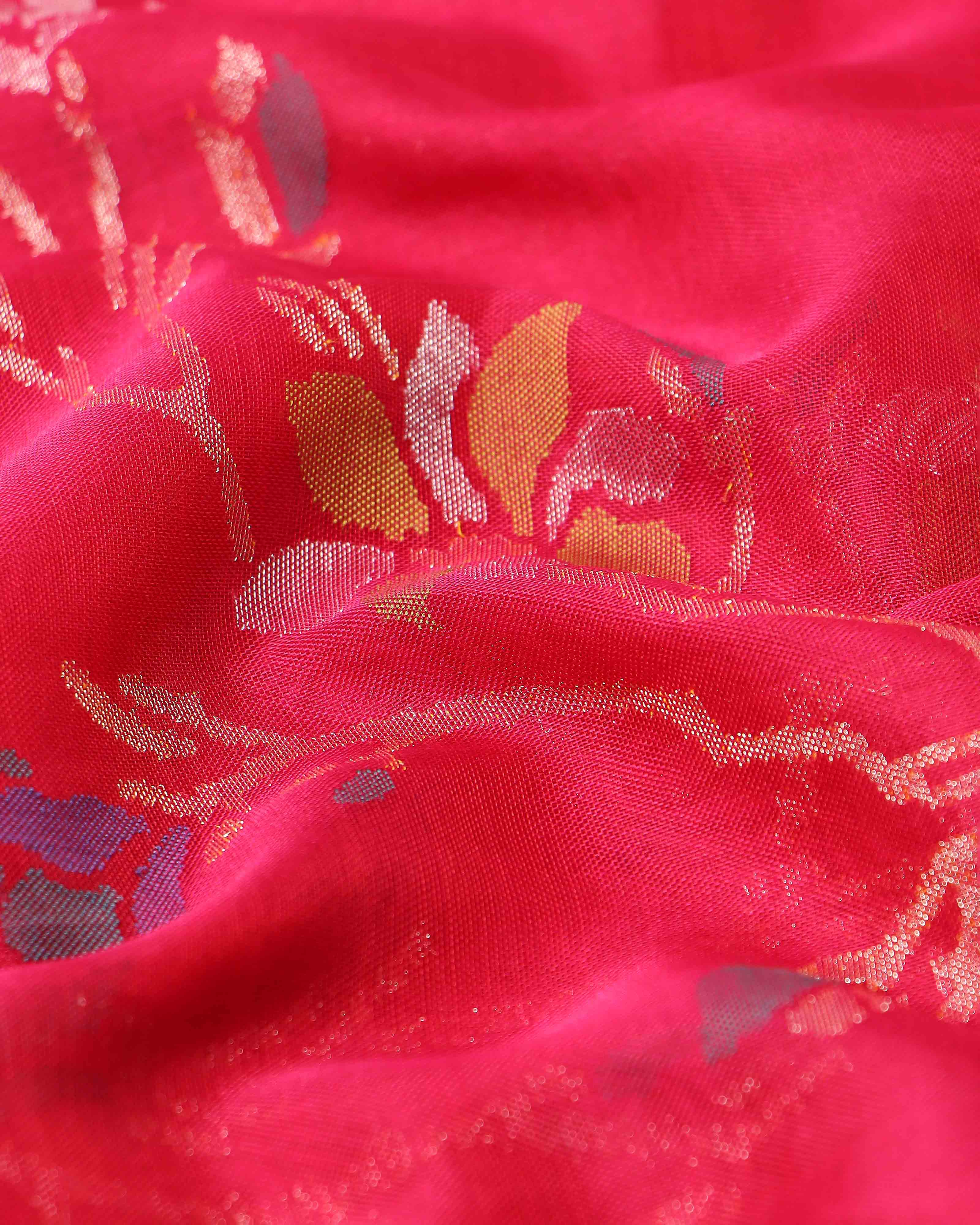 Yali Banarasi Jamdani Silk Cotton Saree