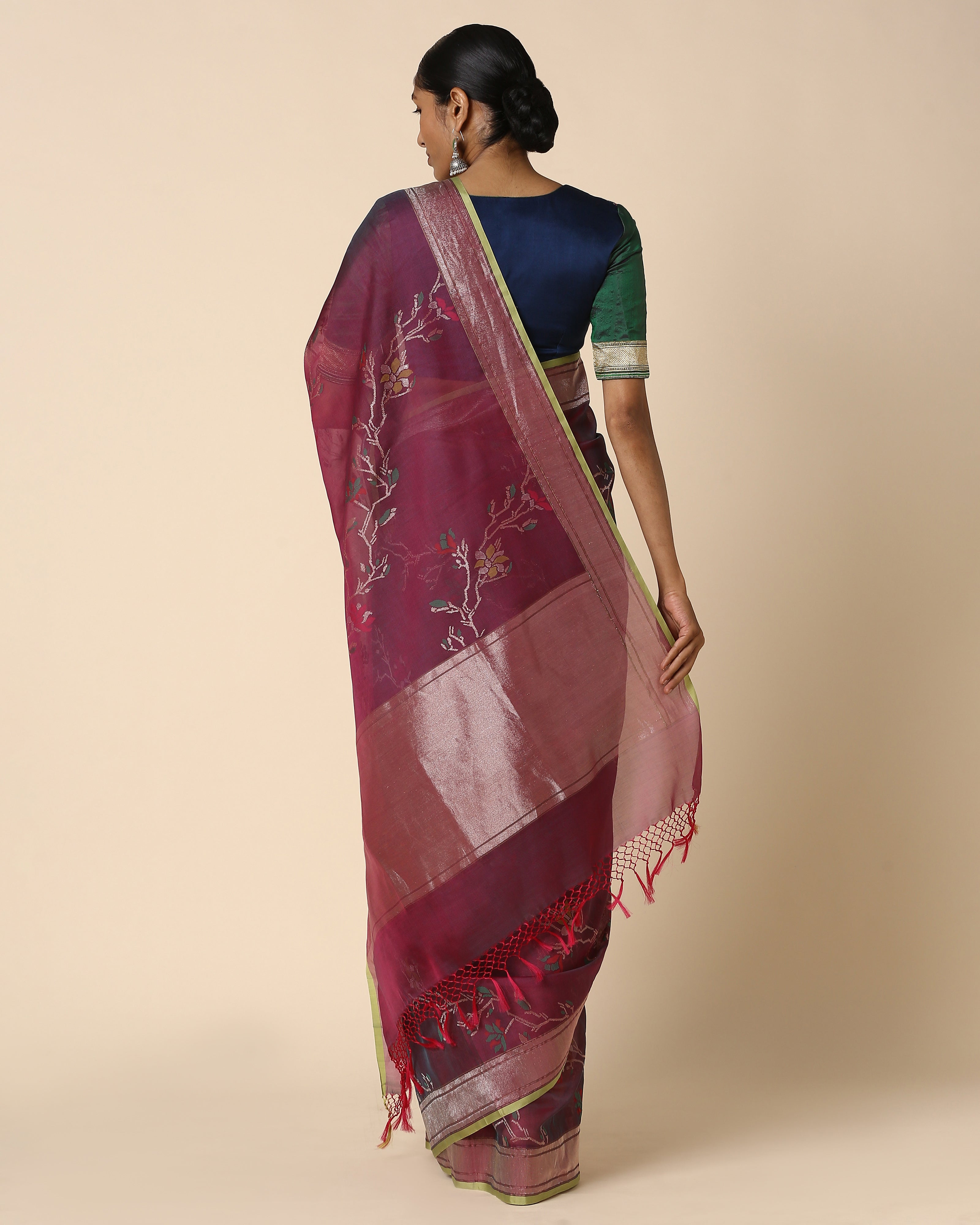 Yali Banarasi Jamdani Silk Cotton Saree