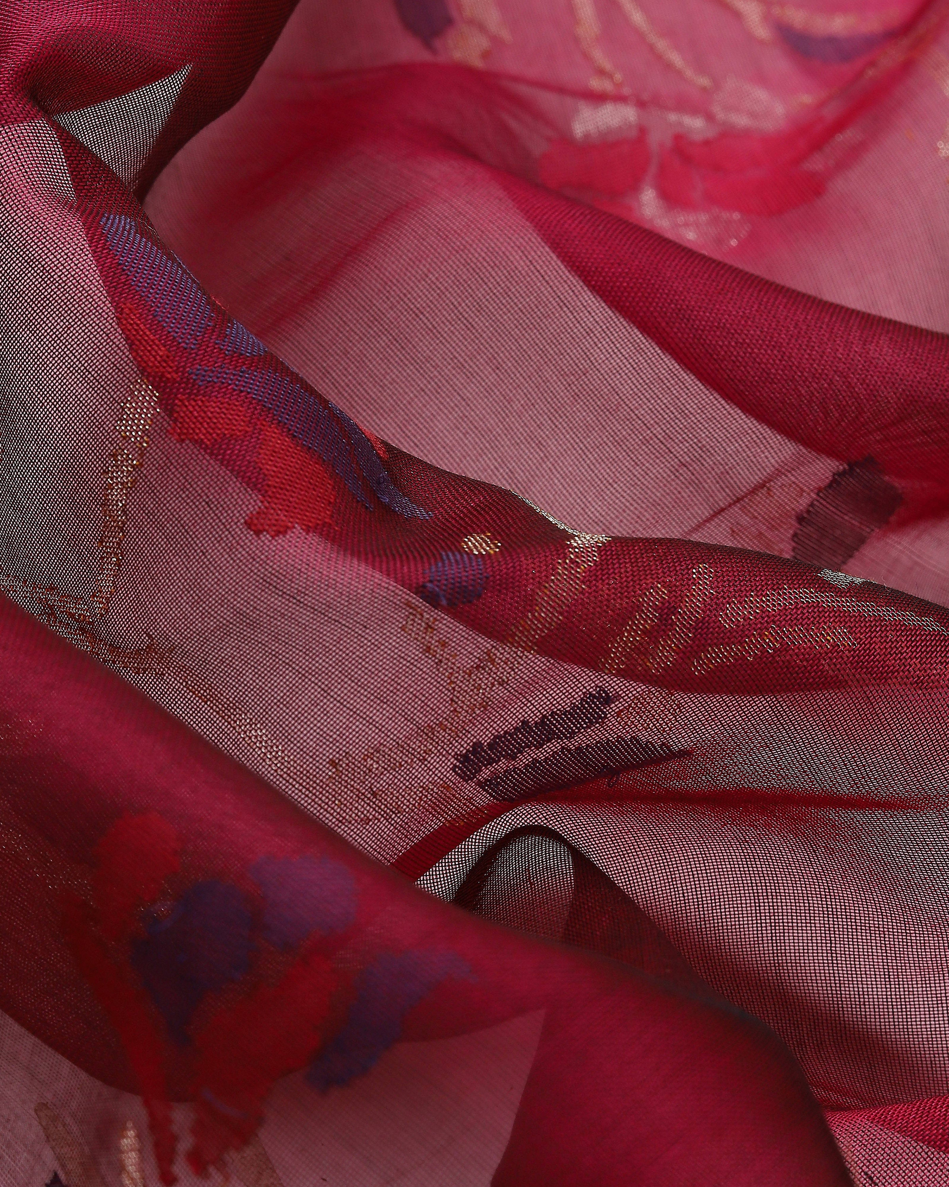 Yali Banarasi Jamdani Silk Cotton Saree