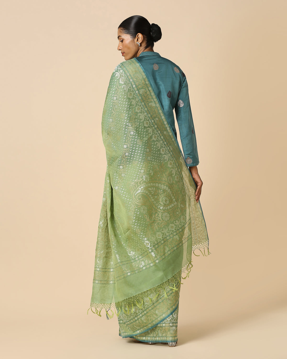 Amiili Banarasi Jamdani Silk Cotton Saree