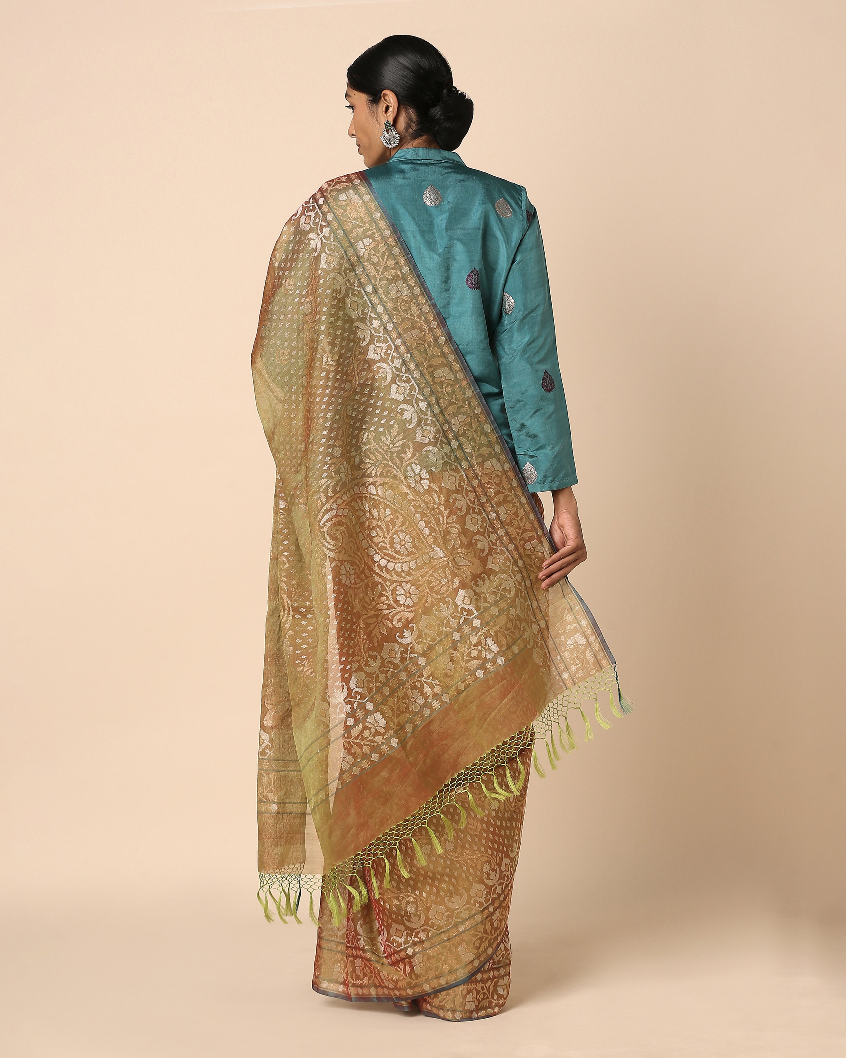 Amiili Banarasi Jamdani Silk Cotton Saree