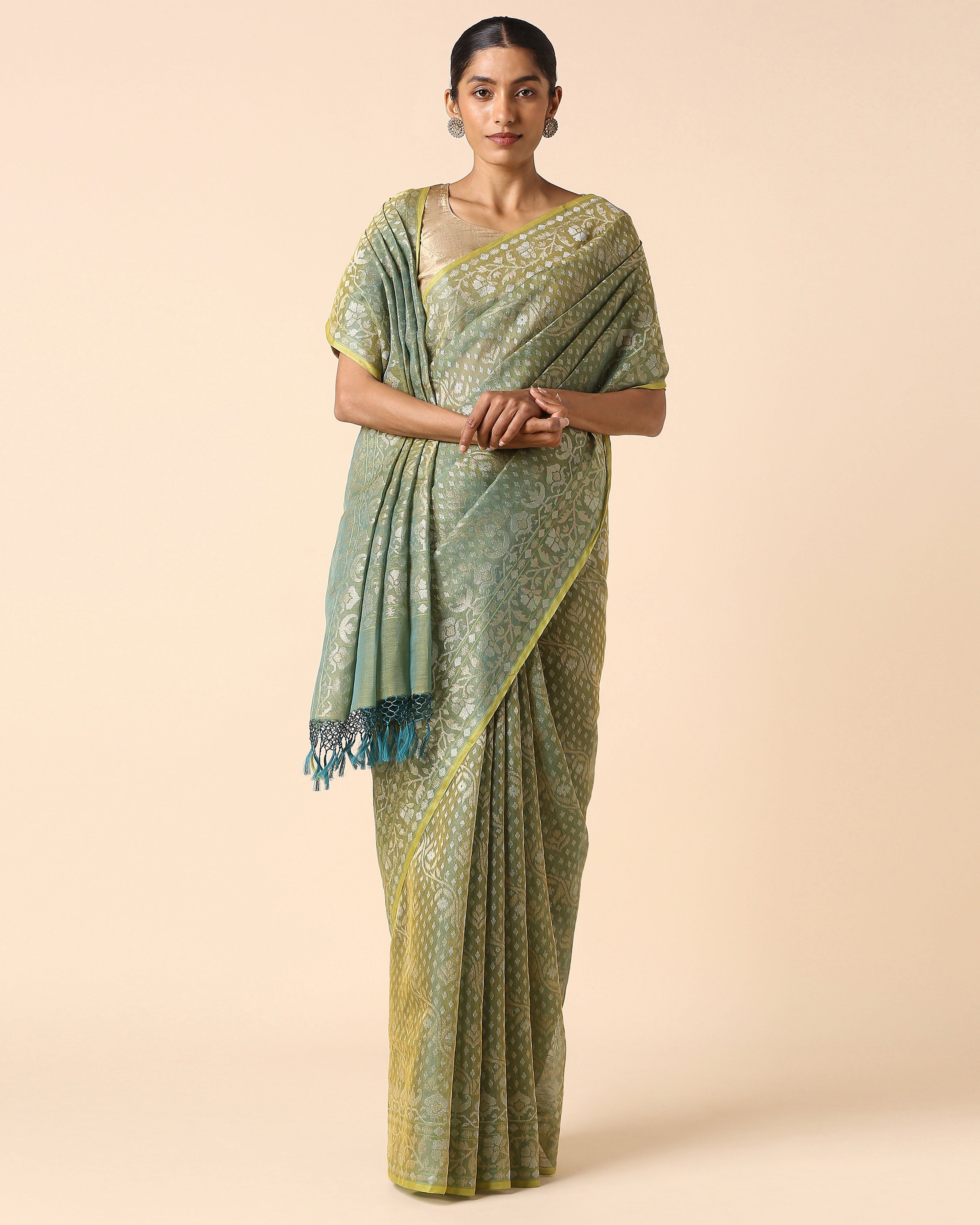 Amiili Banarasi Jamdani Silk Cotton Saree