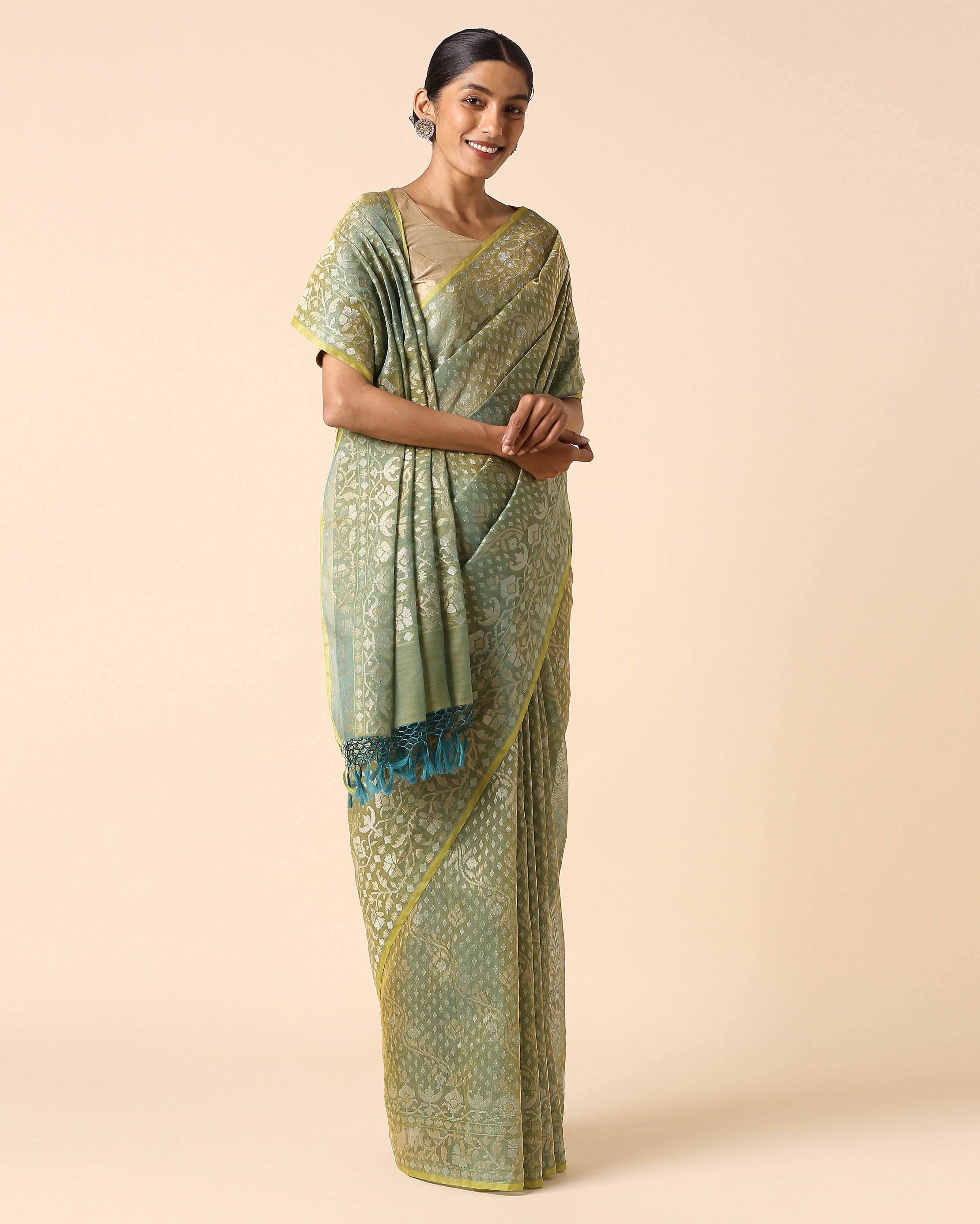 Amiili Banarasi Jamdani Silk Cotton Saree