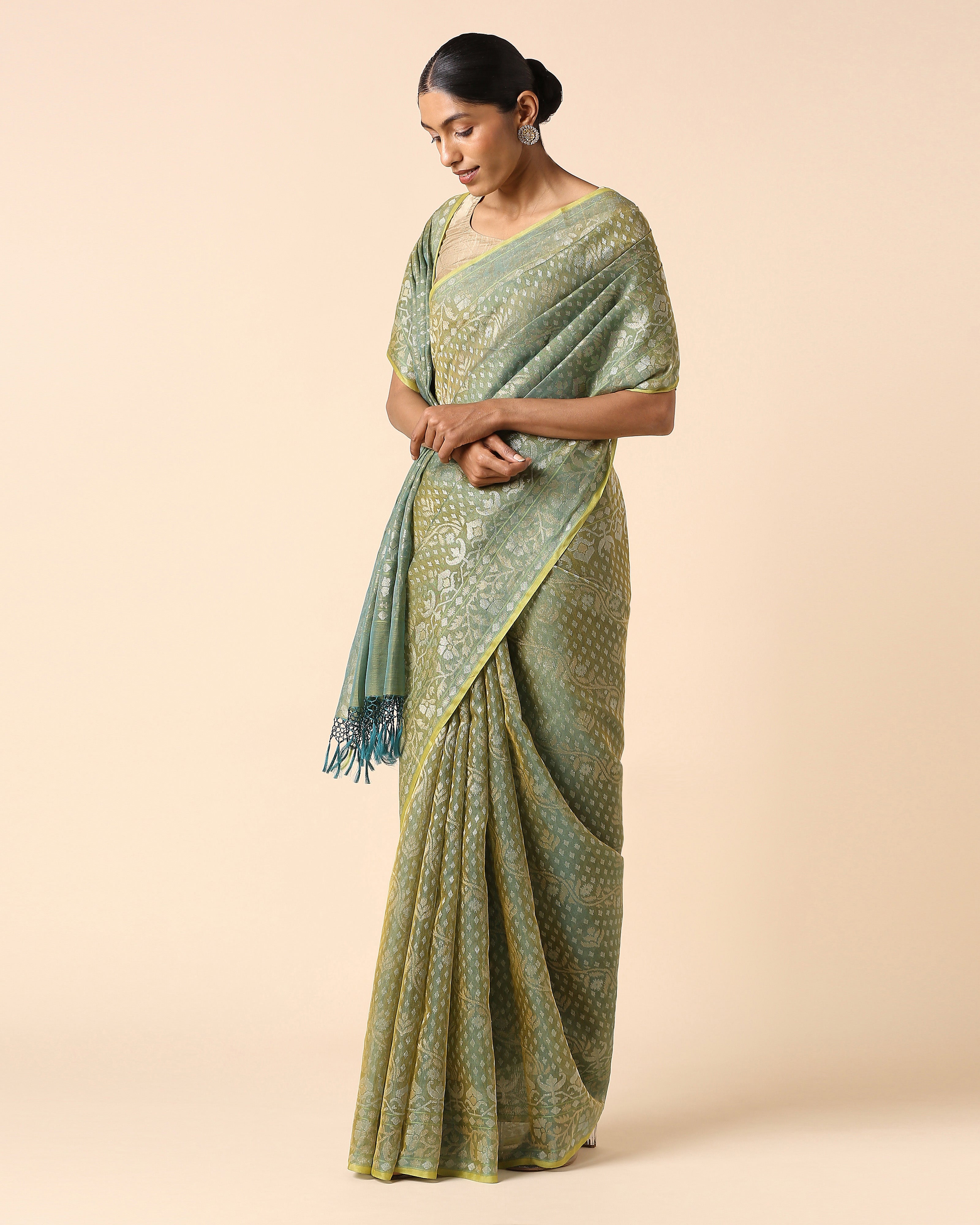 Amiili Banarasi Jamdani Silk Cotton Saree