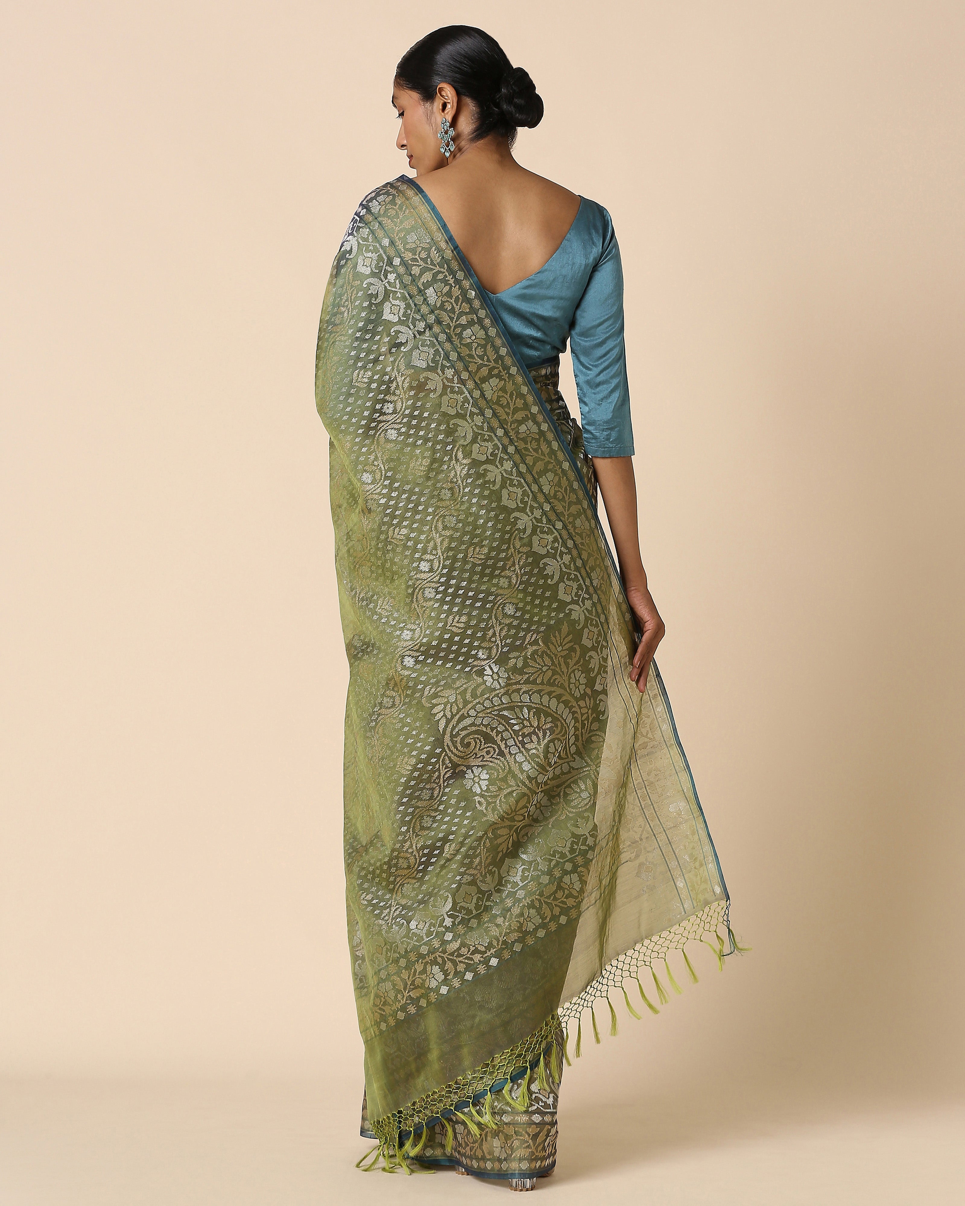 Amiili Banarasi Jamdani Silk Cotton Saree