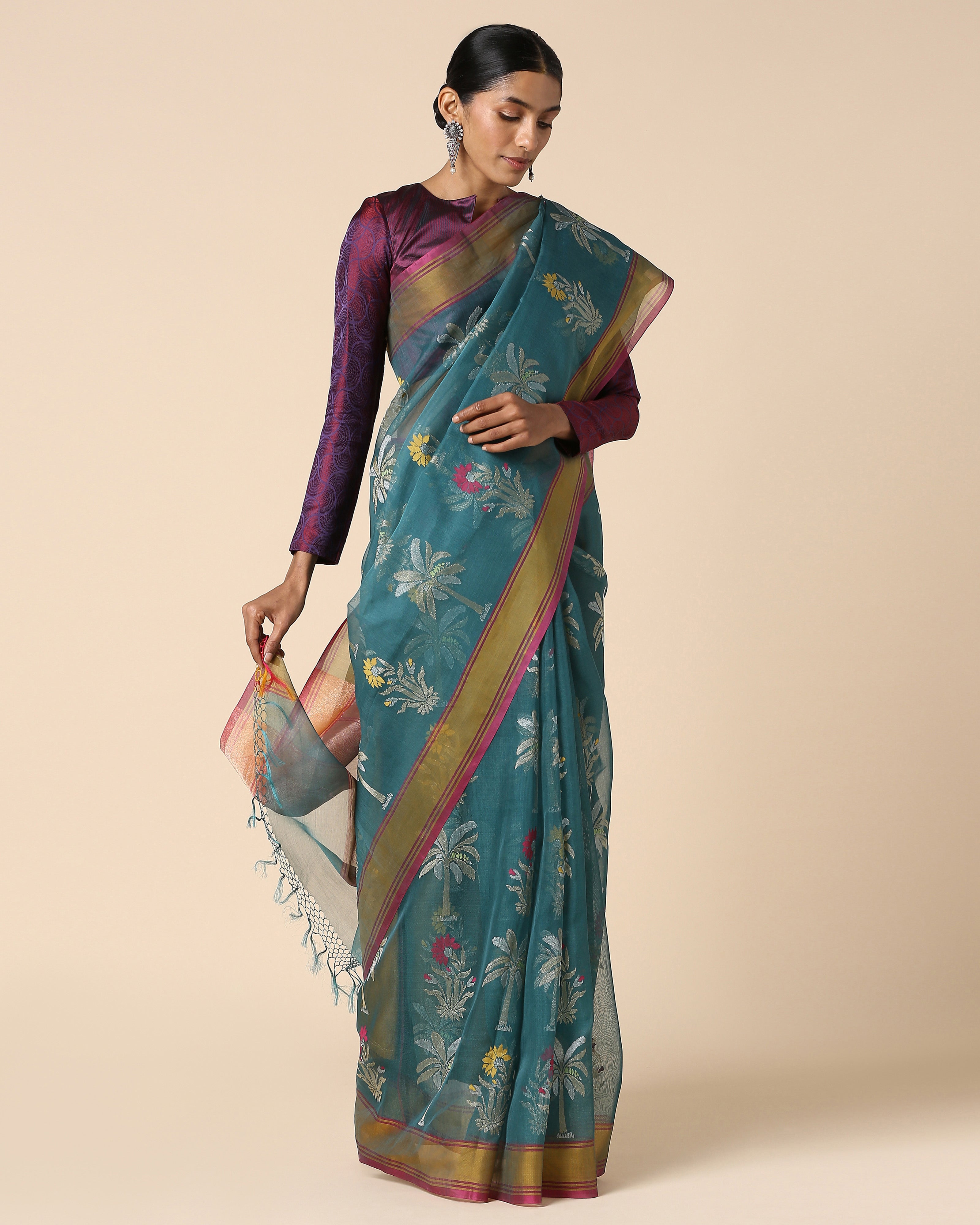 Reeha Banarasi Jamdani Silk Cotton Saree