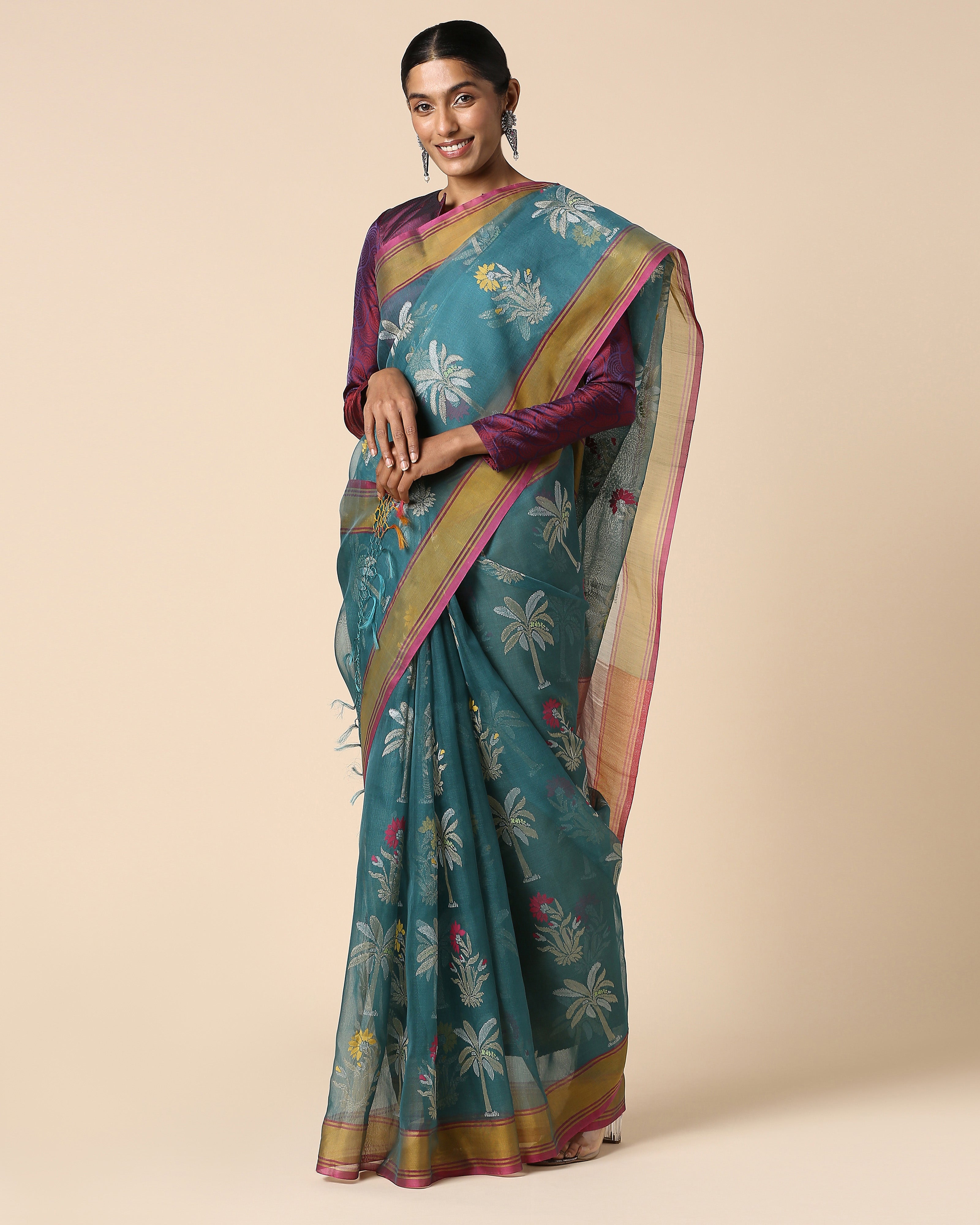 Reeha Banarasi Jamdani Silk Cotton Saree