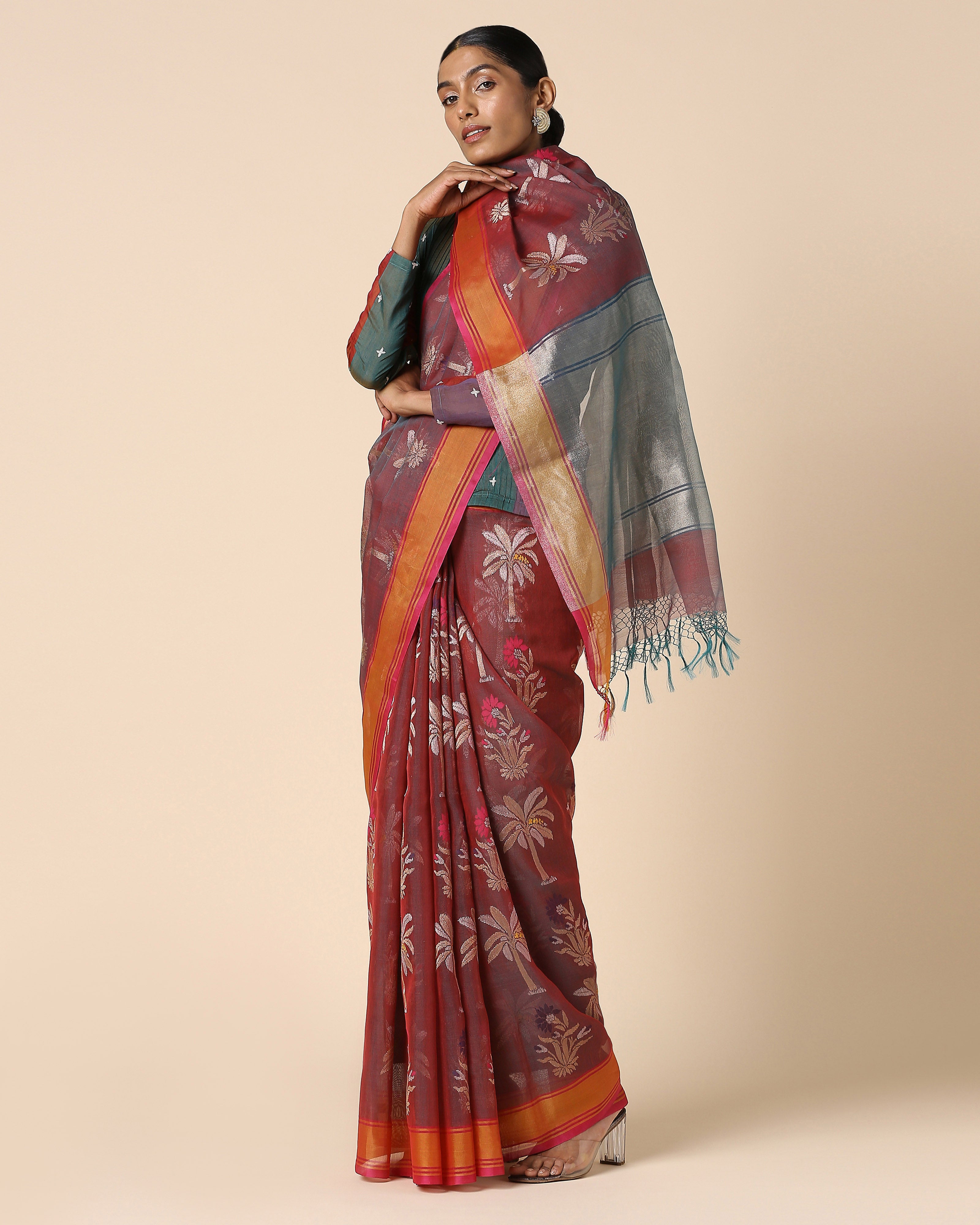 Reeha Banarasi Jamdani Silk Cotton Saree