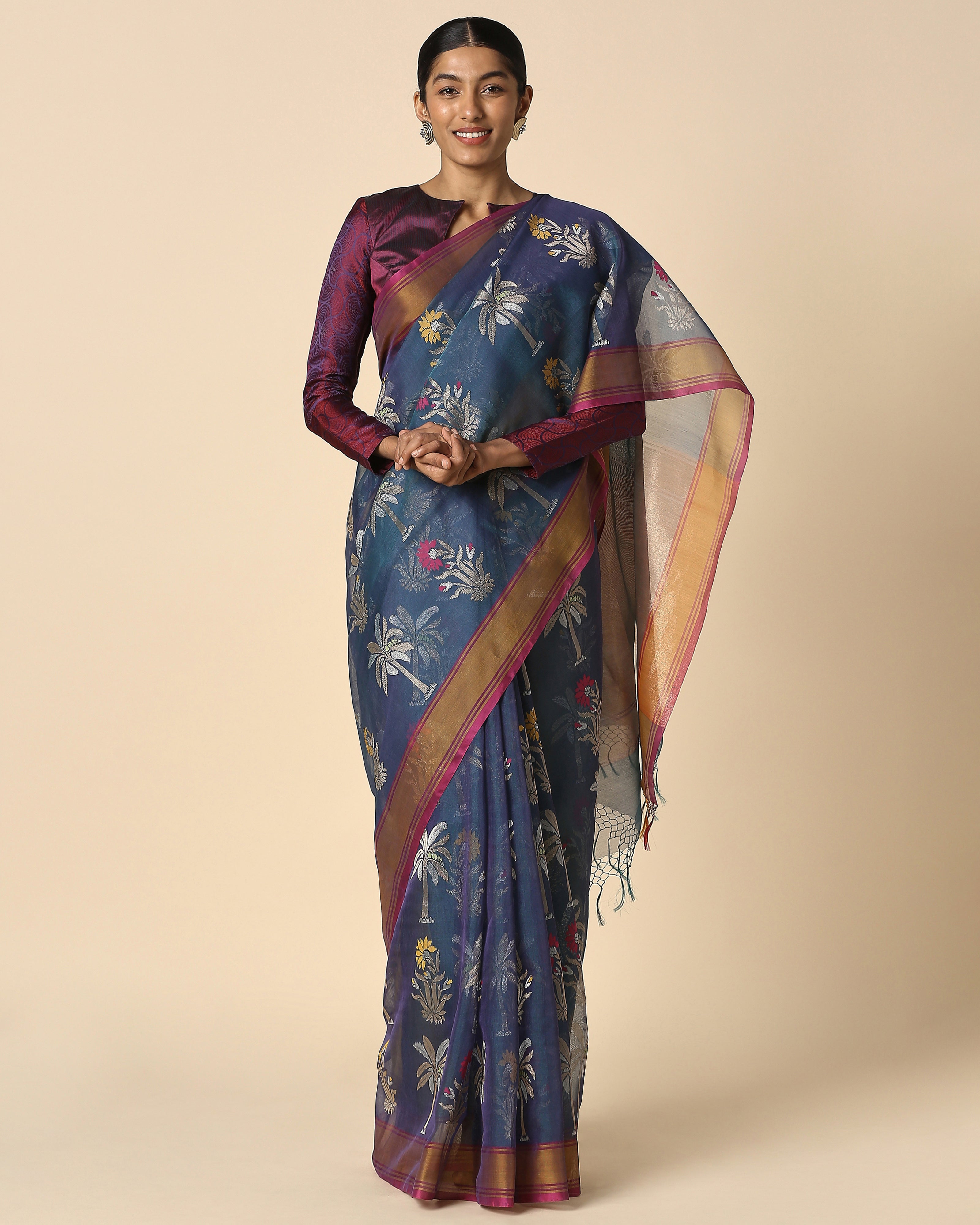 Reeha Banarasi Jamdani Silk Cotton Saree