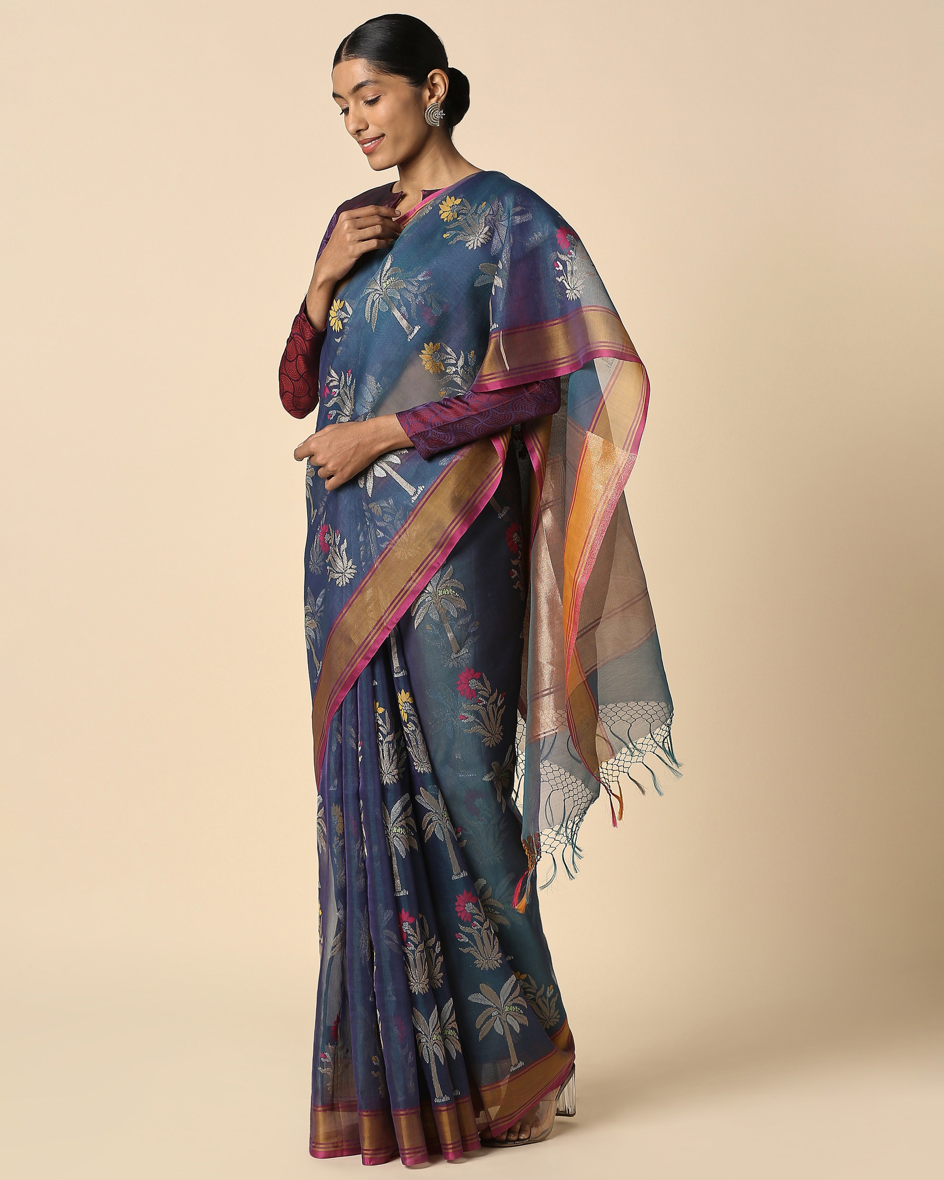 Reeha Banarasi Jamdani Silk Cotton Saree