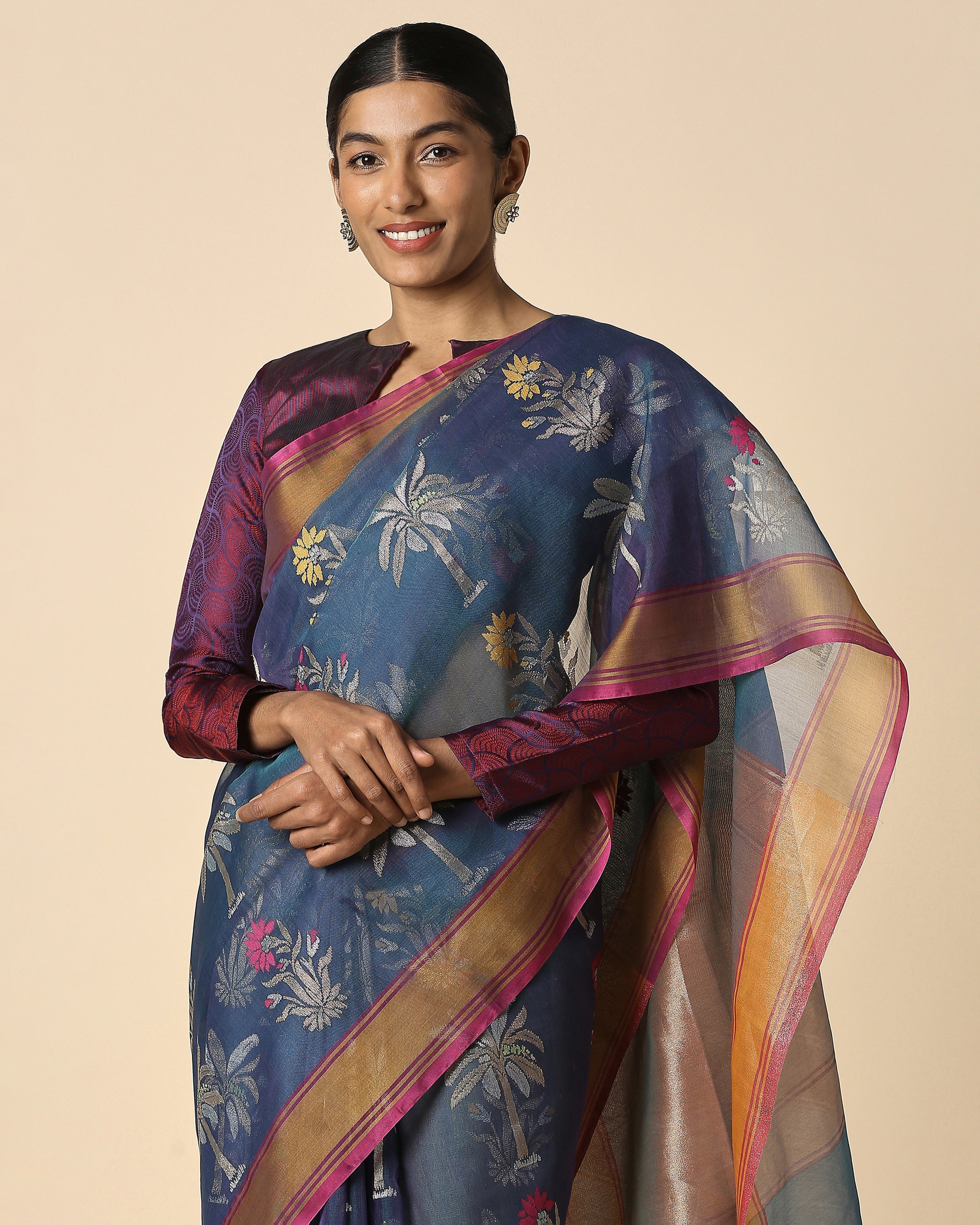 Reeha Banarasi Jamdani Silk Cotton Saree