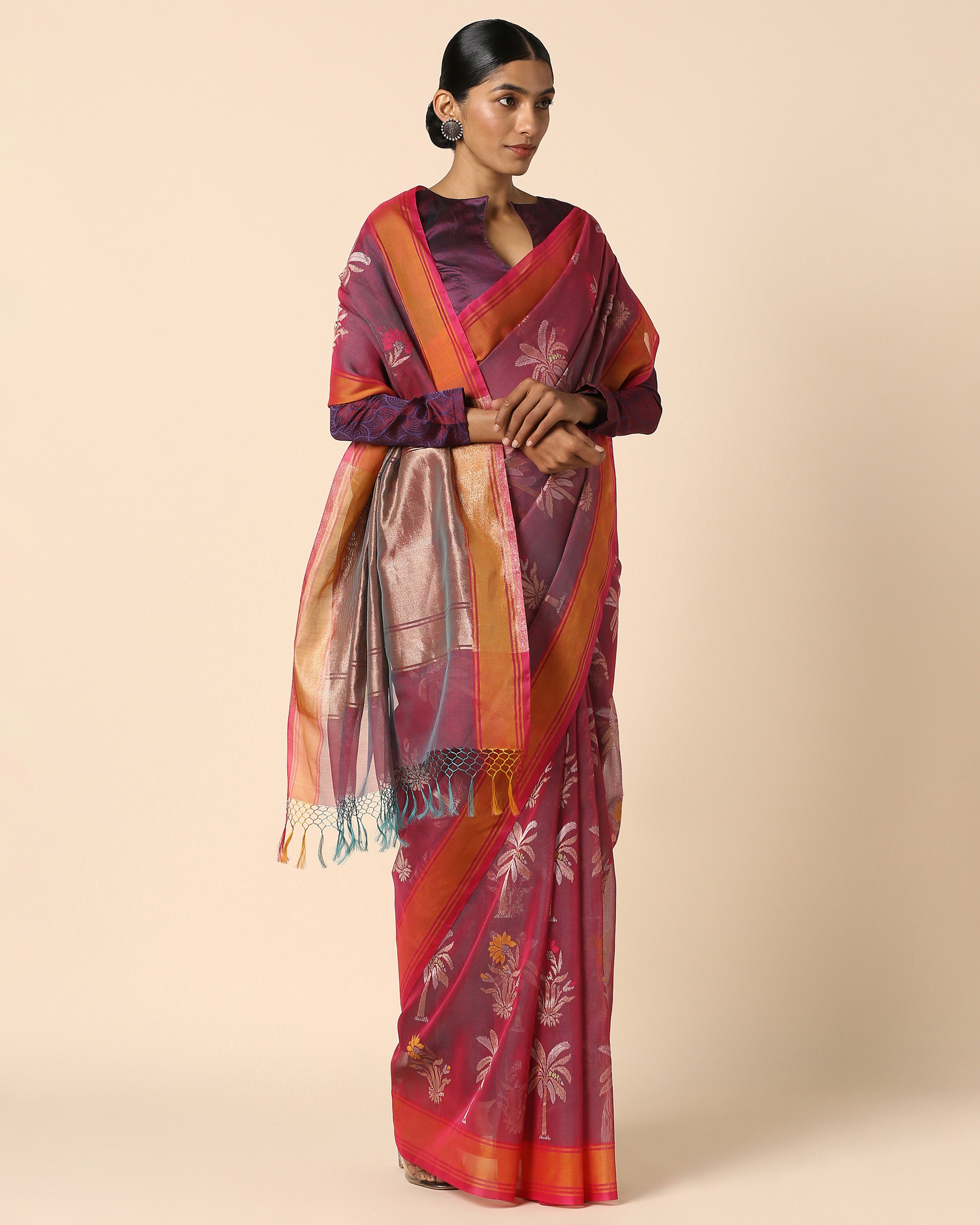 Reeha Banarasi Jamdani Silk Cotton Saree
