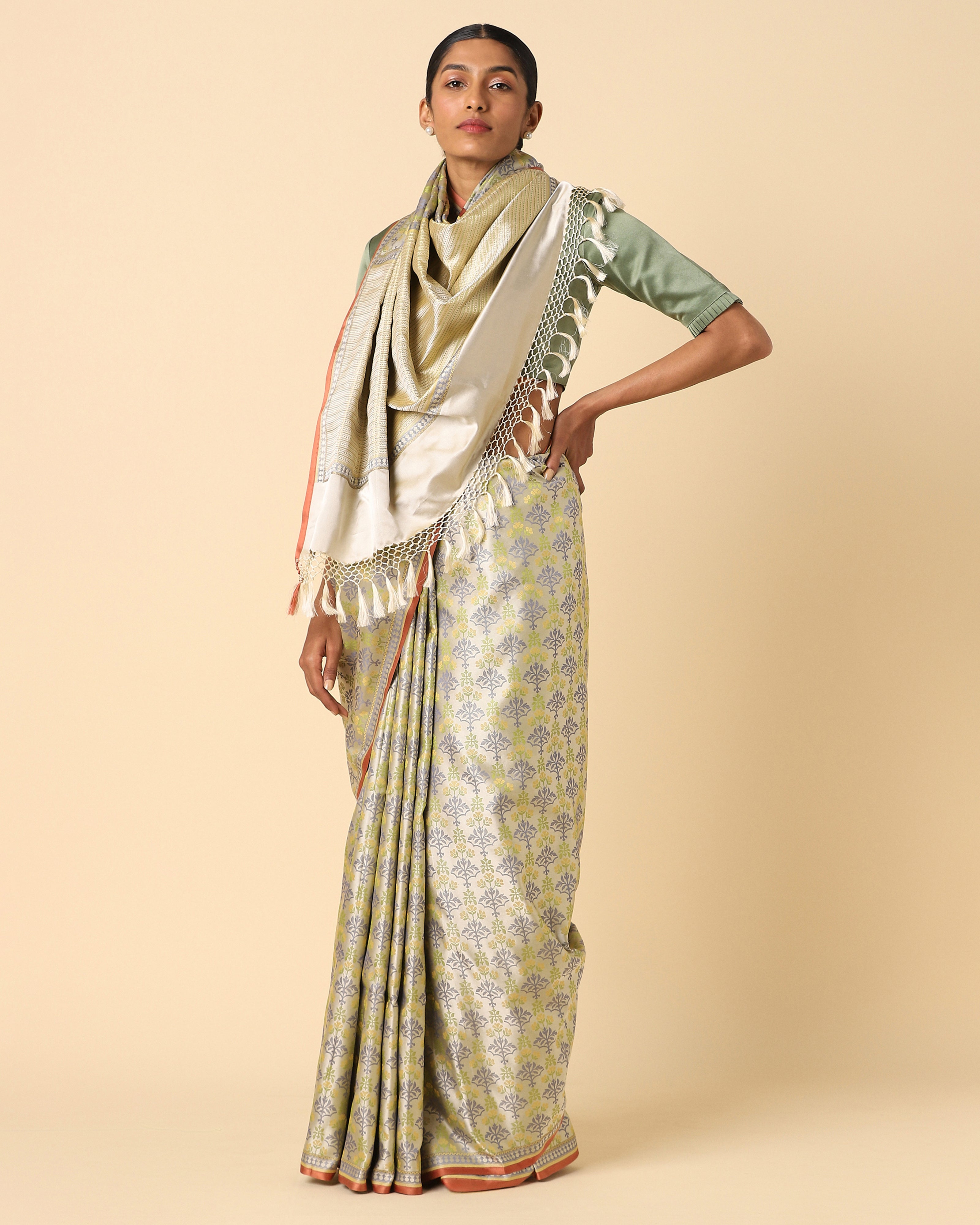Yalinaa Banarasi Tanchoi Silk Saree