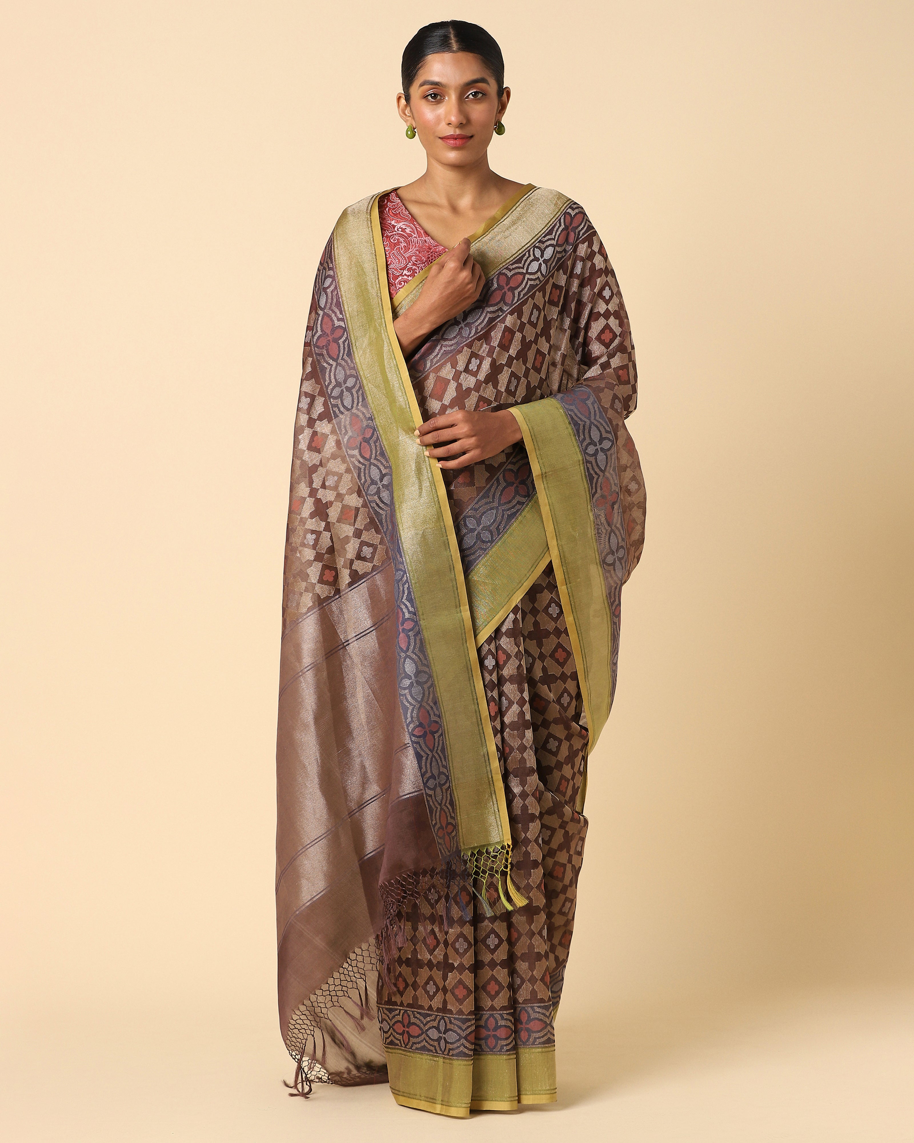 Dua Banarasi Jamdani Silk Cotton Saree