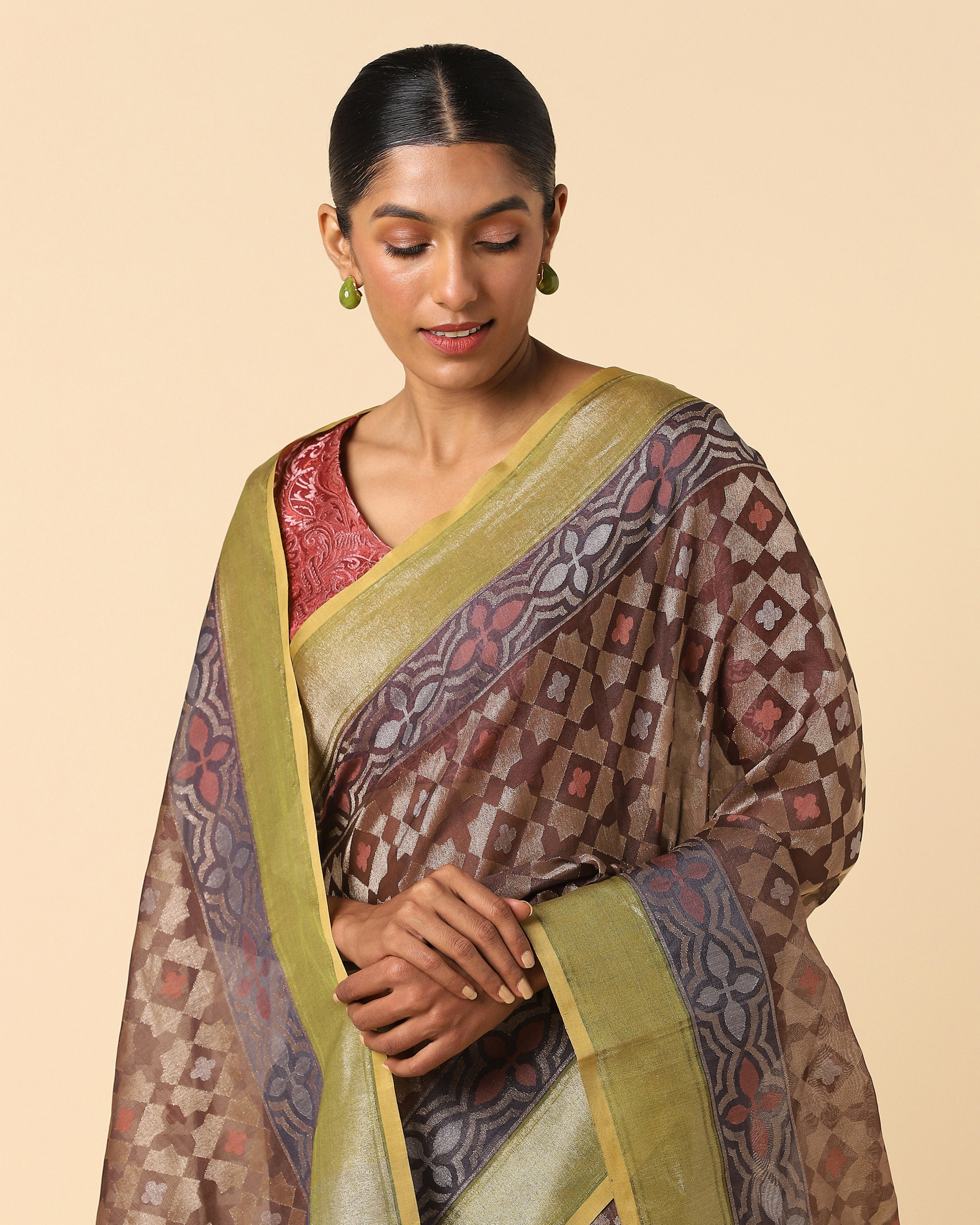 Dua Banarasi Jamdani Silk Cotton Saree